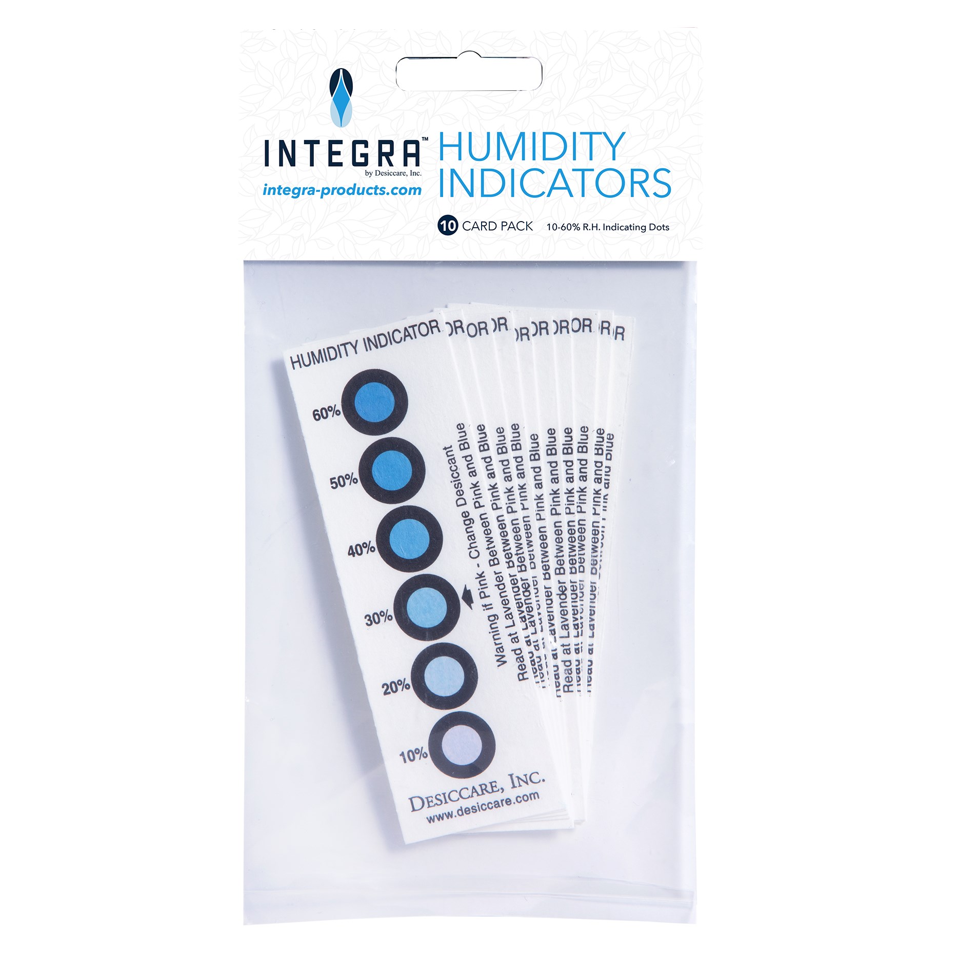 Desiccare / Integra Humidity Cards 10%-60% 10Pk — Single Unit