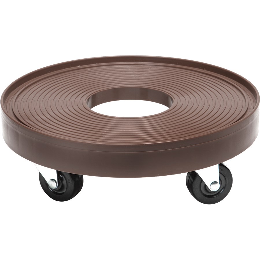 Devault 12" Plant Dolly with Hole Espresso — priced per each; minimum 8; multiples of 8