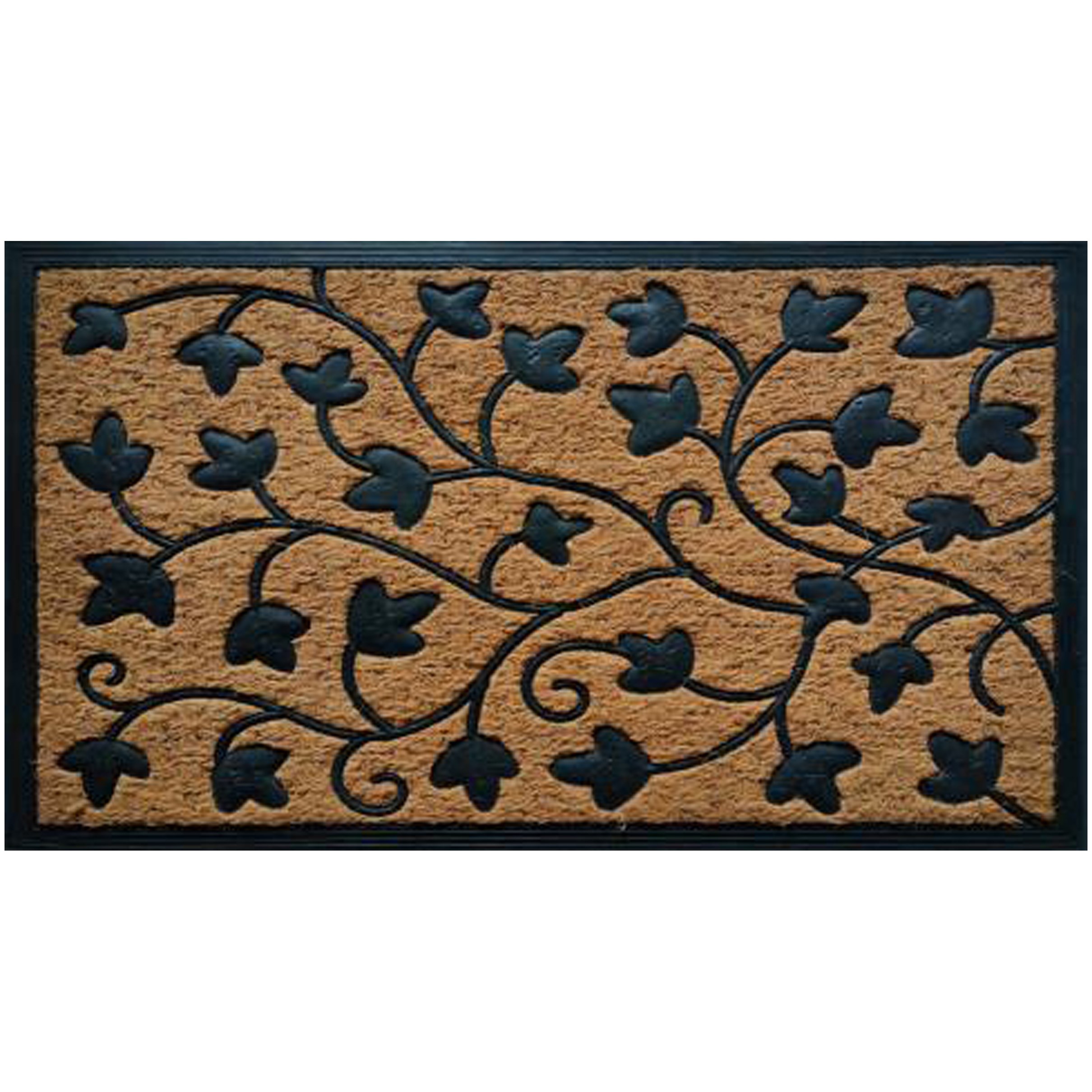 DHTG 24"x36" Ivy Design Rubber Backed Coir Outdoor Doormat — priced per each; minimum 6; multiples of 6