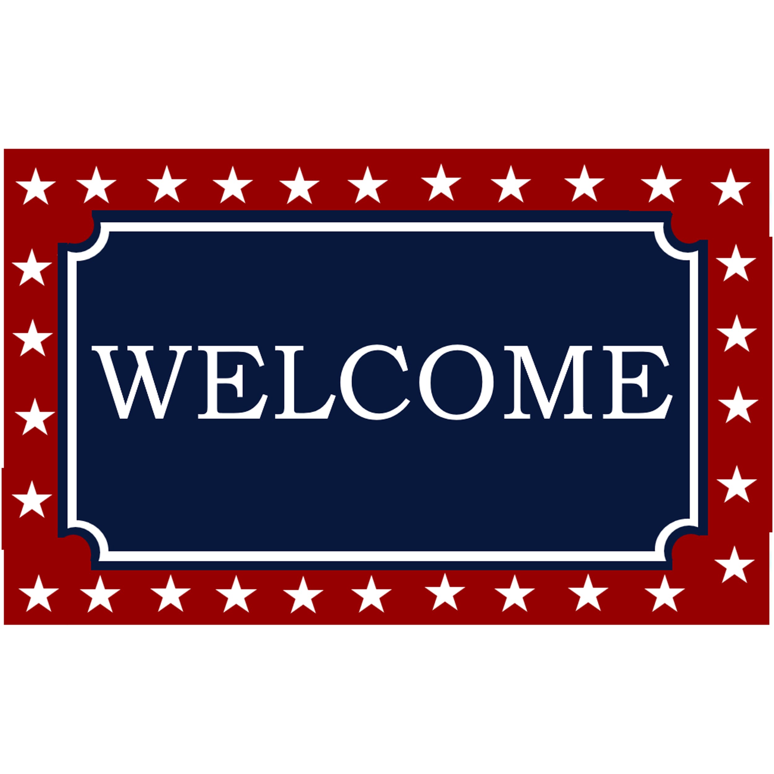DHTG 18x28 Americana Coir Mat Welcome — priced per each; minimum 6; multiples of 6