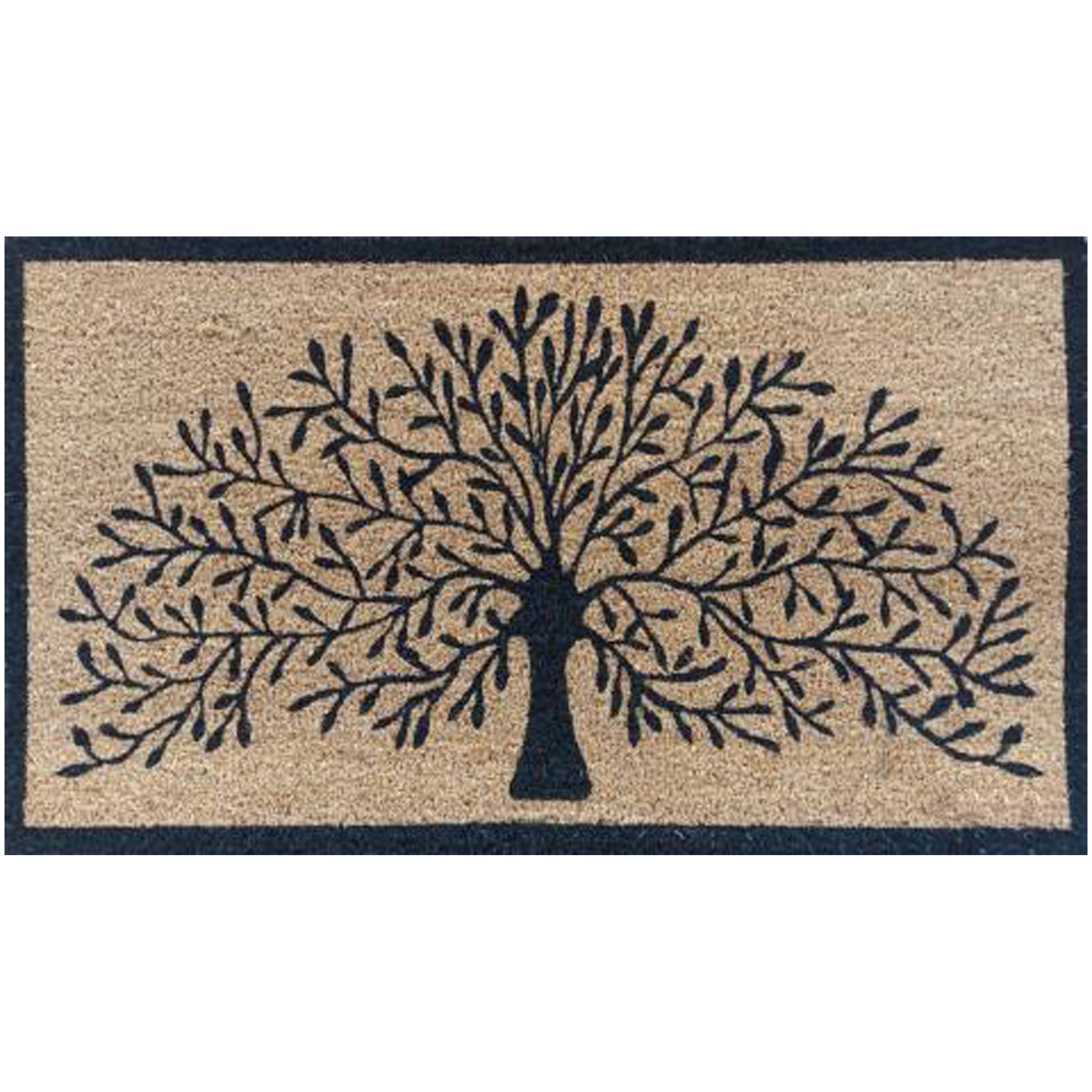 DHTG 20"x30" Beautiful Tree Rubber Backed Coir Outdoor Doormat — priced per each; minimum 6; multiples of 6