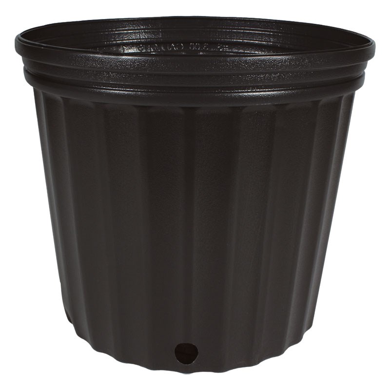 HC Dillen 3G Nursery Pot, Blow Molded, Heavy, True 3 Gallon, Black, 50 per Bundle, 60 Bundles per Pallet, 11.00in x 9.62in, 3.00Gal, 3Gallon