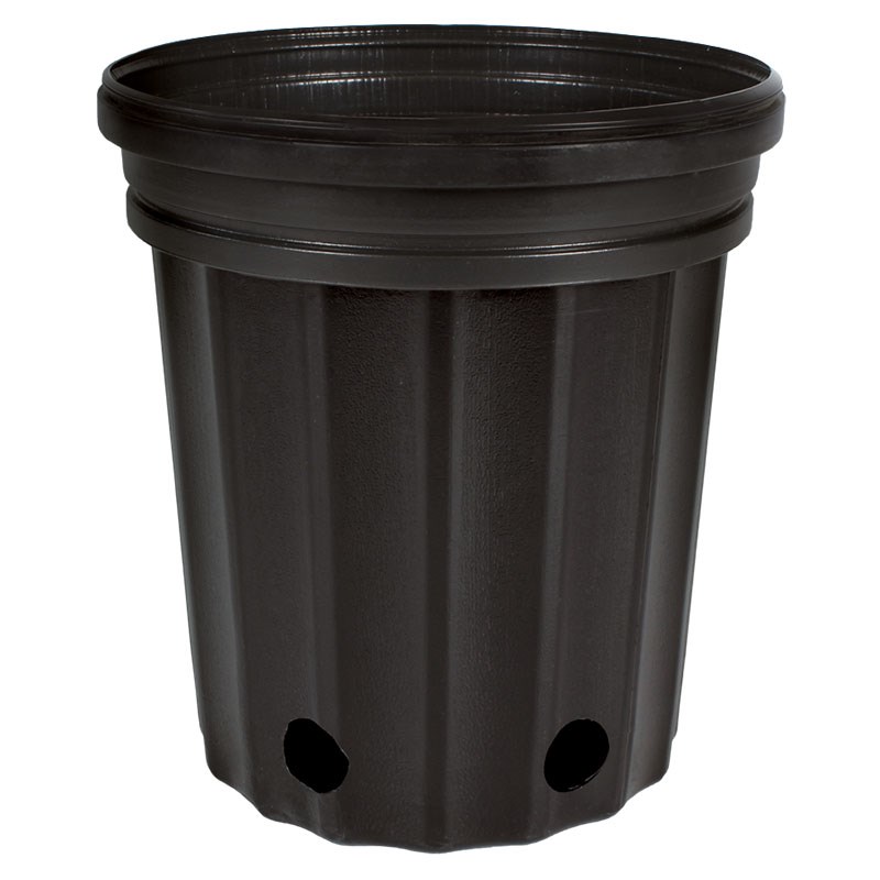 HC Dillen Elite 400 Nursery Pot, Blow Molded, Trade 1 Gallon, True, Black, 75 per Bundle, 135 Bundles per Pallet, 7.5in x 7.25in, 1.00 Gal, 1Gallon