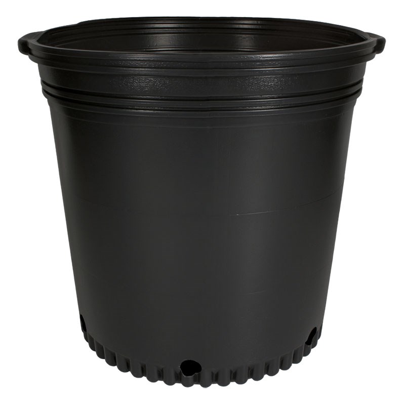 HC Dillen Whiteridge 7 Gal 4 Handle Nursery Pot, Blow Molded, Trade 7 Gallon, Black, 28 per Bundle, 36 Bundles per Pallet, 13.75in x 12.00in, 6.49Gal, 7Gallon