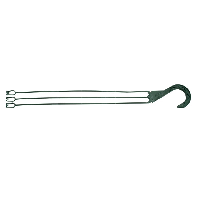 DLN E10L LONG 3 STRAND PLASTIC HANGER 300 GREEN 50/BG — Single Unit