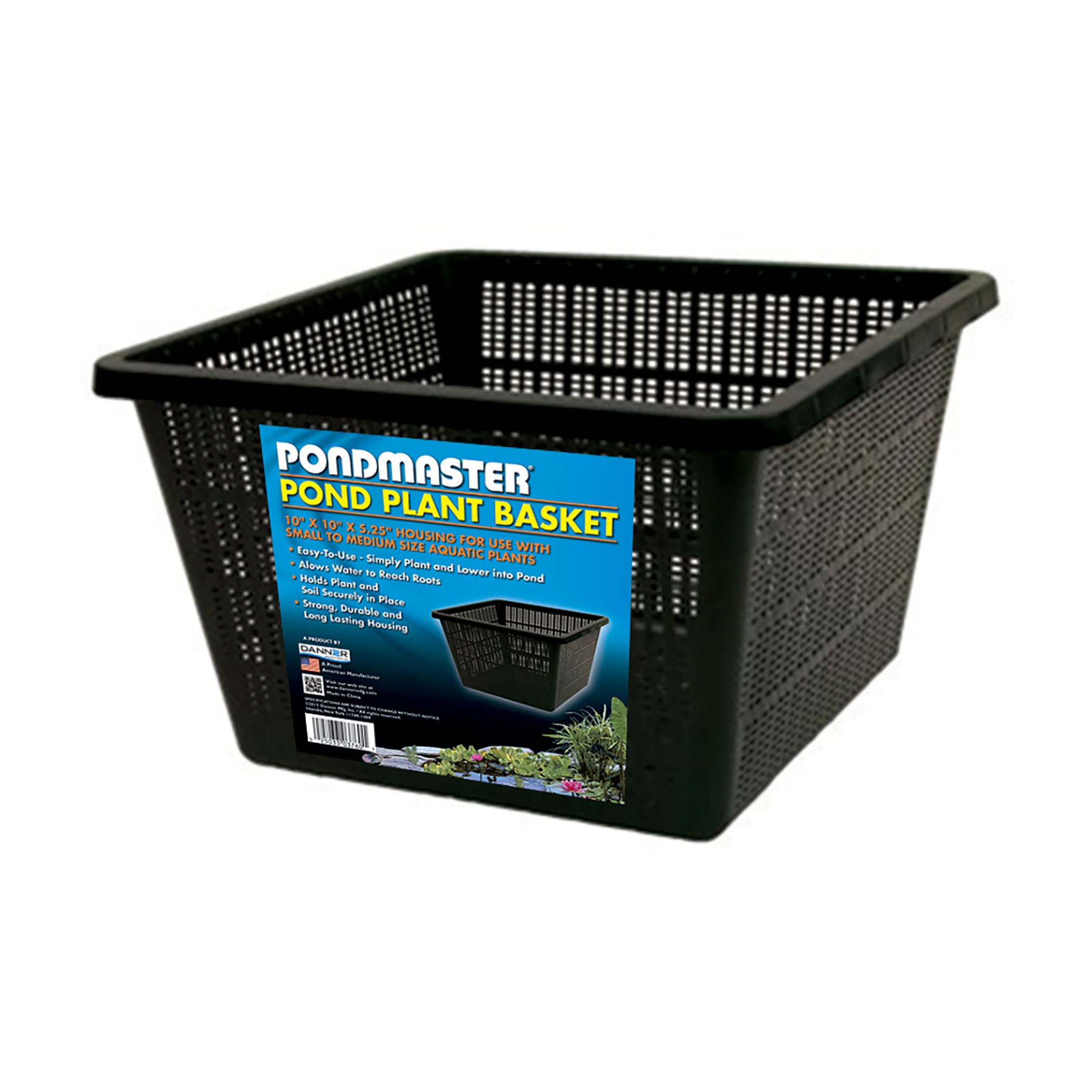 Danner 10" Square Plant Basket — priced per each; minimum 12; multiples of 12