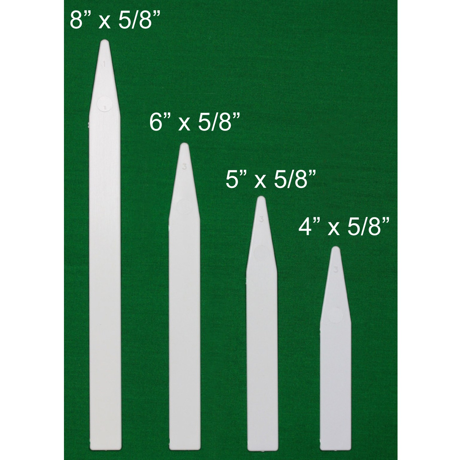 DPI 1000/5" Molded Plastic Labels White