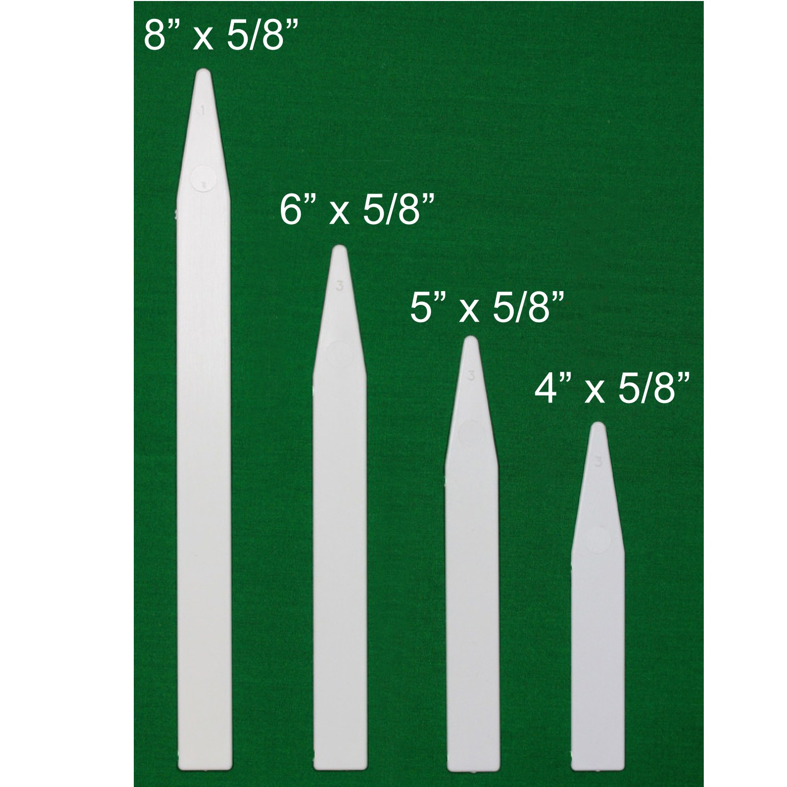 DPI 1000/6" Molded Plastic Labels White