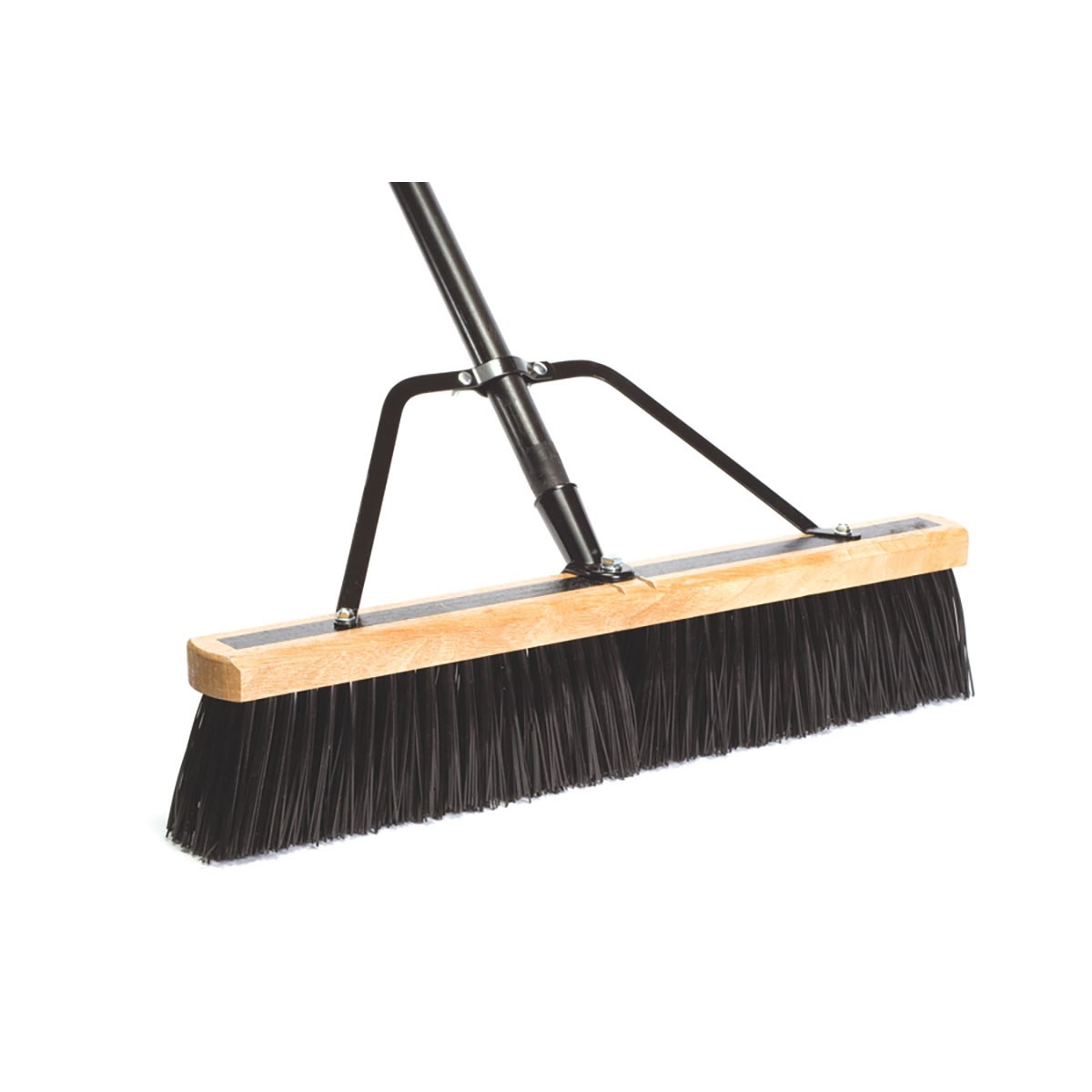 DQB 24" Outdoor Stiff Push Broom Assembled — priced per each; minimum 2; multiples of 2
