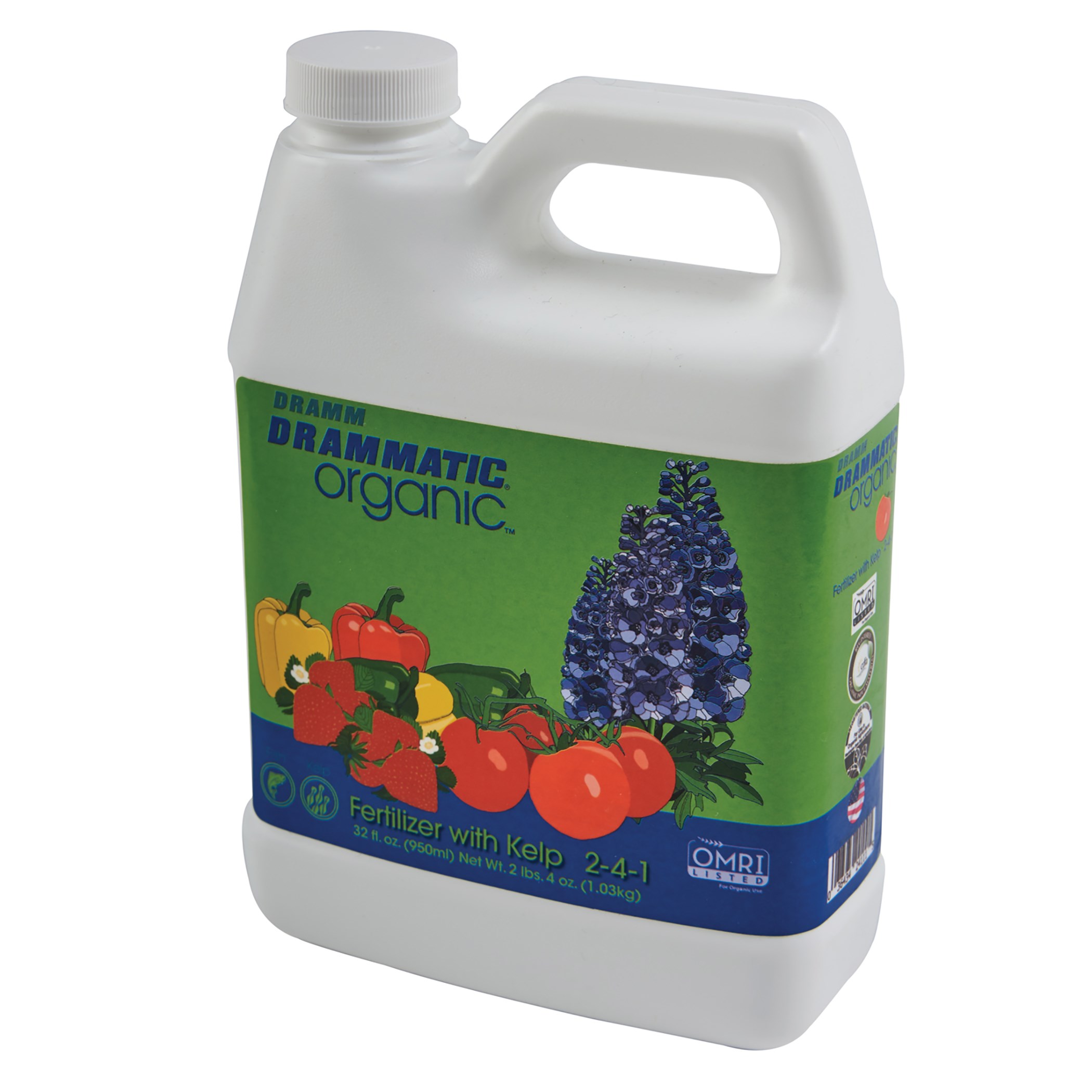 Drammatic 32oz Organic Fertilizer w/ Kelp — priced per each; minimum 12; multiples of 12