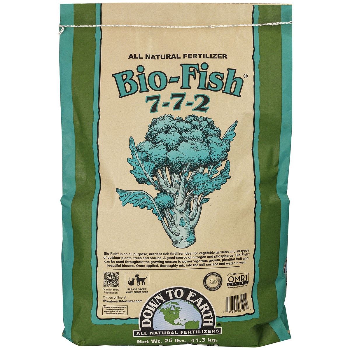 Down to Earth 25# Bio Fish 7-7-2 OMRI — Single Unit