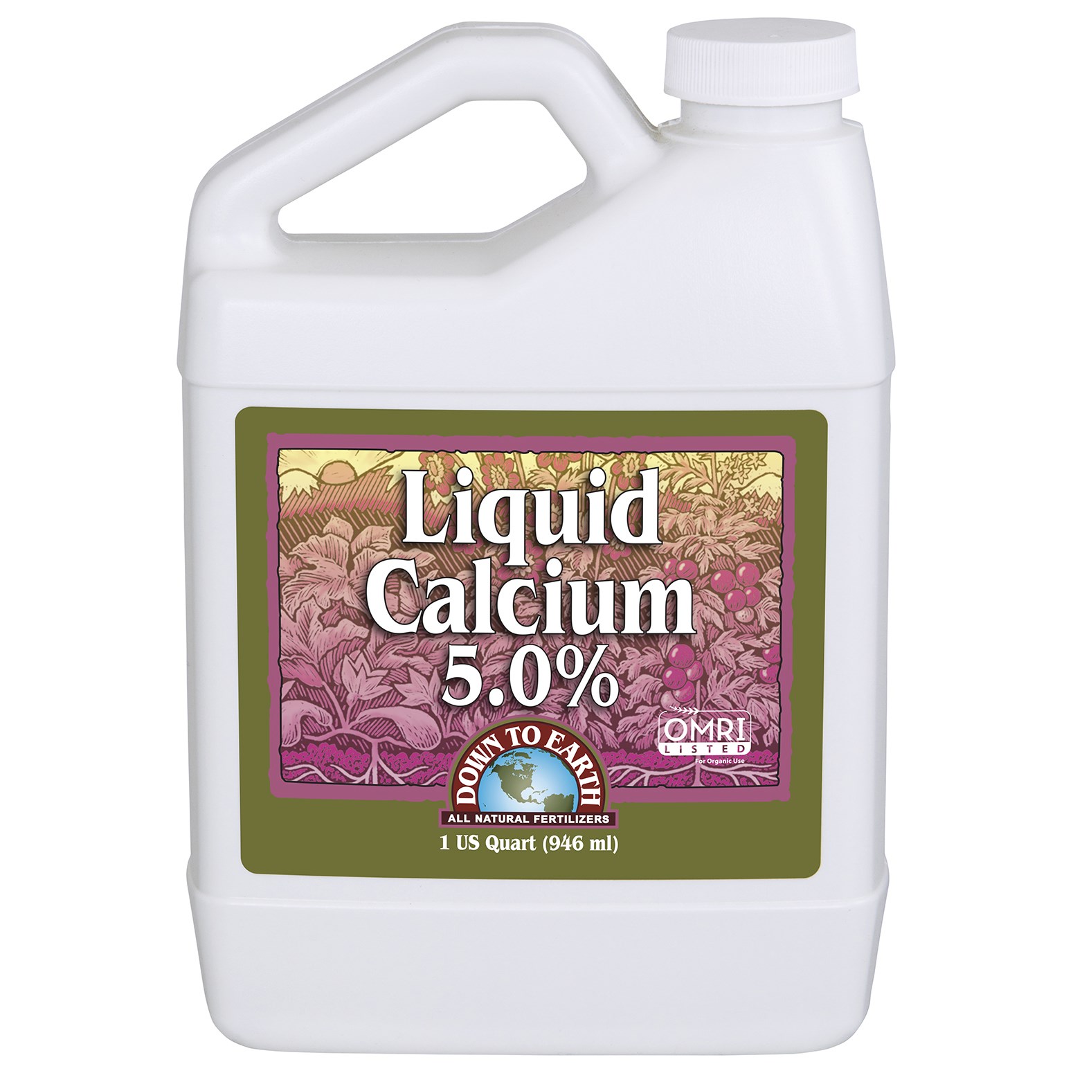 Down To Earth 32oz Liquid Calcium 5.0% OMRI — priced per each; minimum 10; multiples of 10