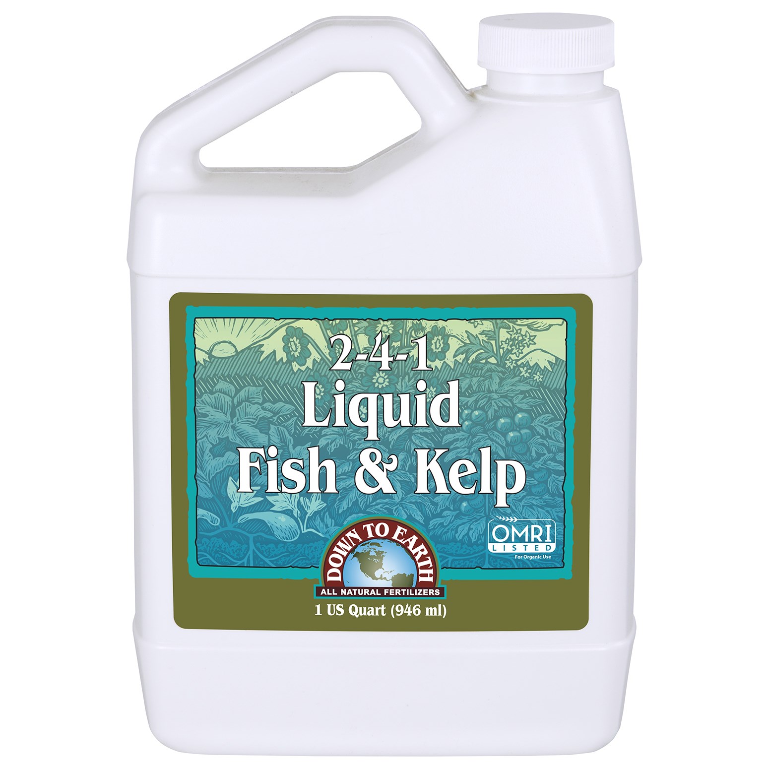 Down to Earth 32oz Liquid Fish & Seaweed 2-4-1 OMRI