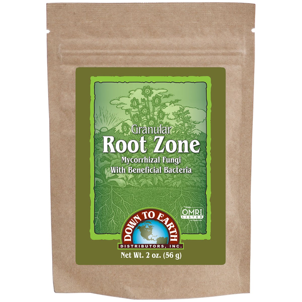 Down to Earth 2oz Granular Root Zone OMRI — priced per each; minimum 24; multiples of 24