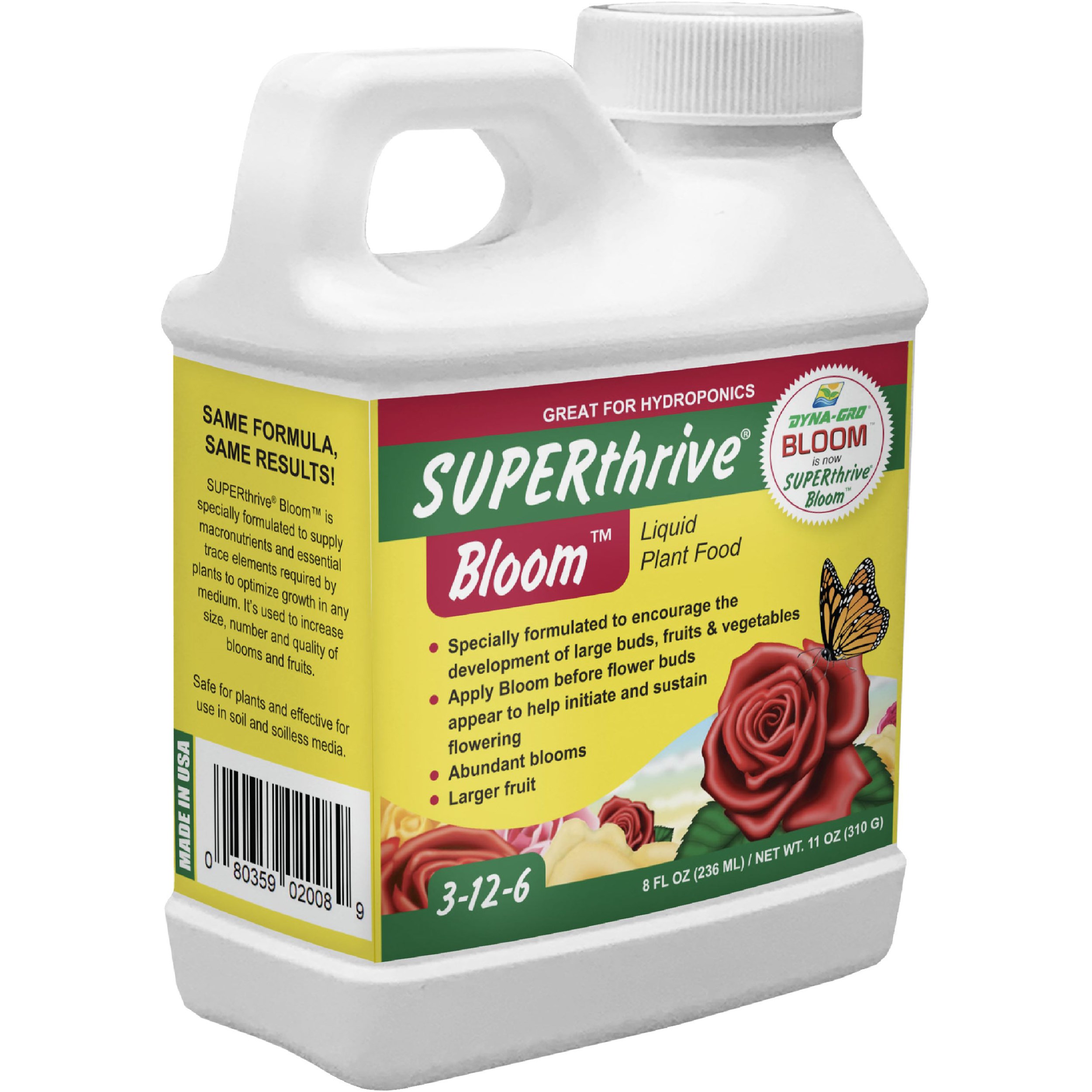 SUPERThrive 8oz Bloom 3-12-6 Plant Food — priced per each; minimum 12; multiples of 12
