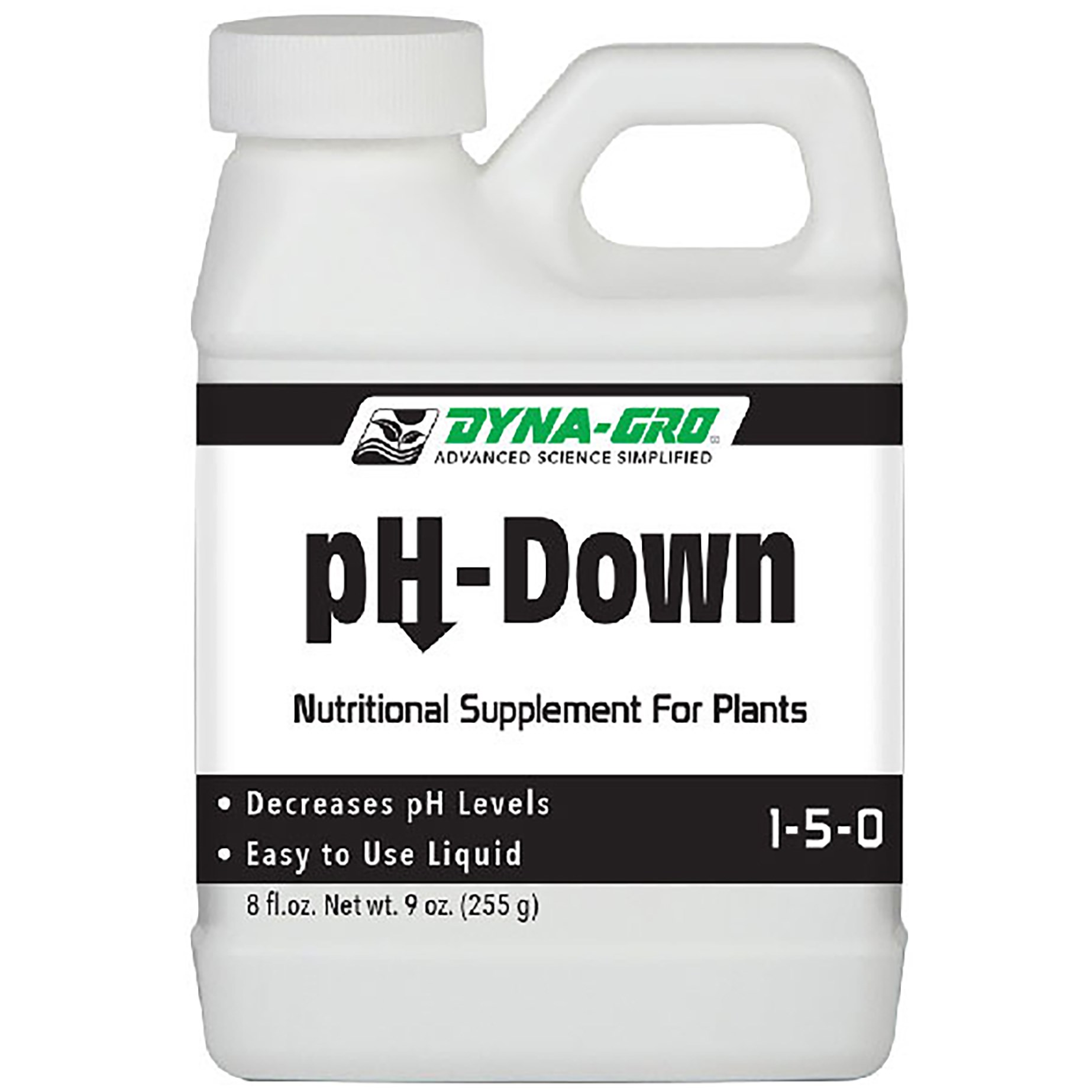 Dyna-Gro 8oz pH Down 1-5-0 Supplement — priced per each; minimum 12; multiples of 12