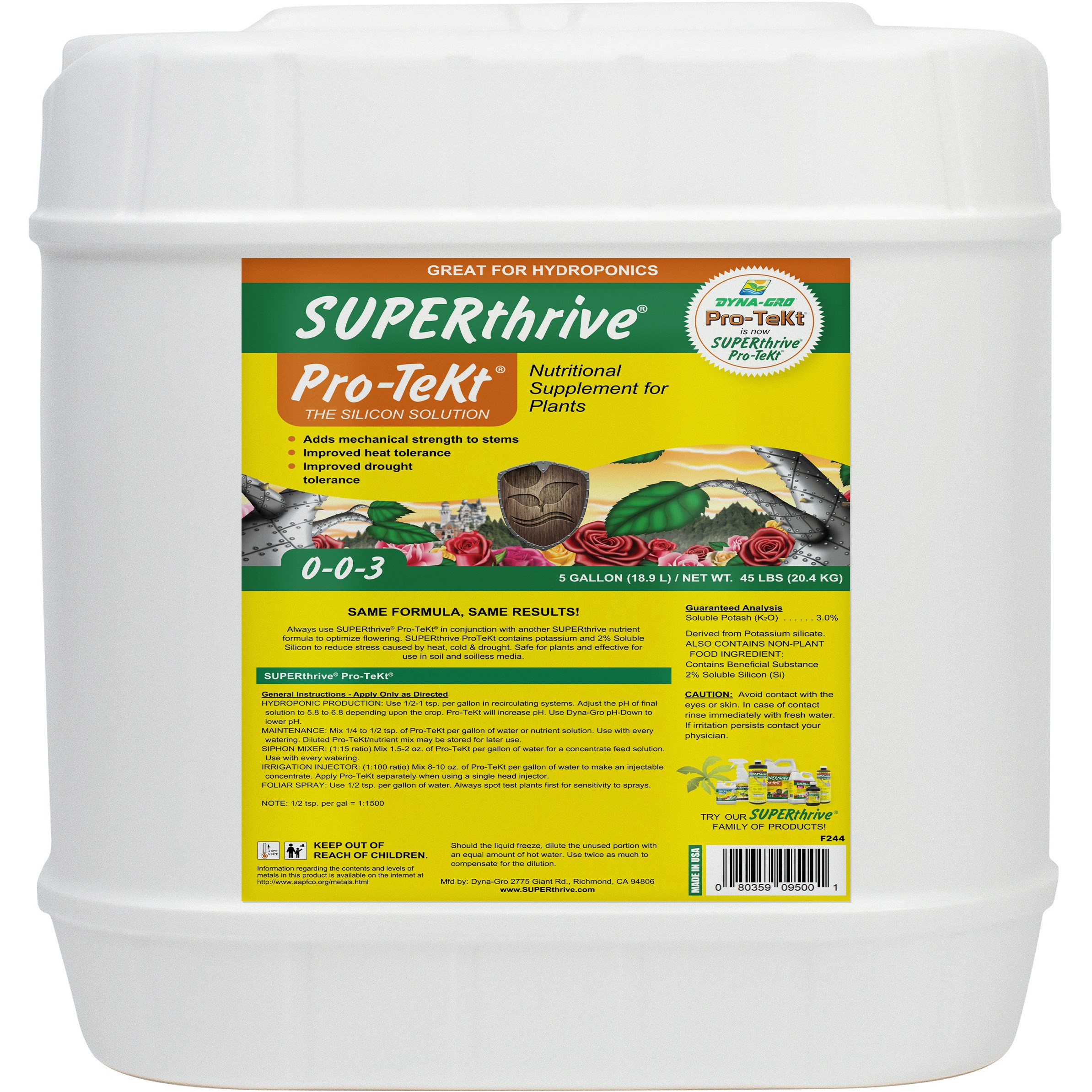 SUPERThrive 5gal Pro-TeKt 0-0-3 Silicon Supplement