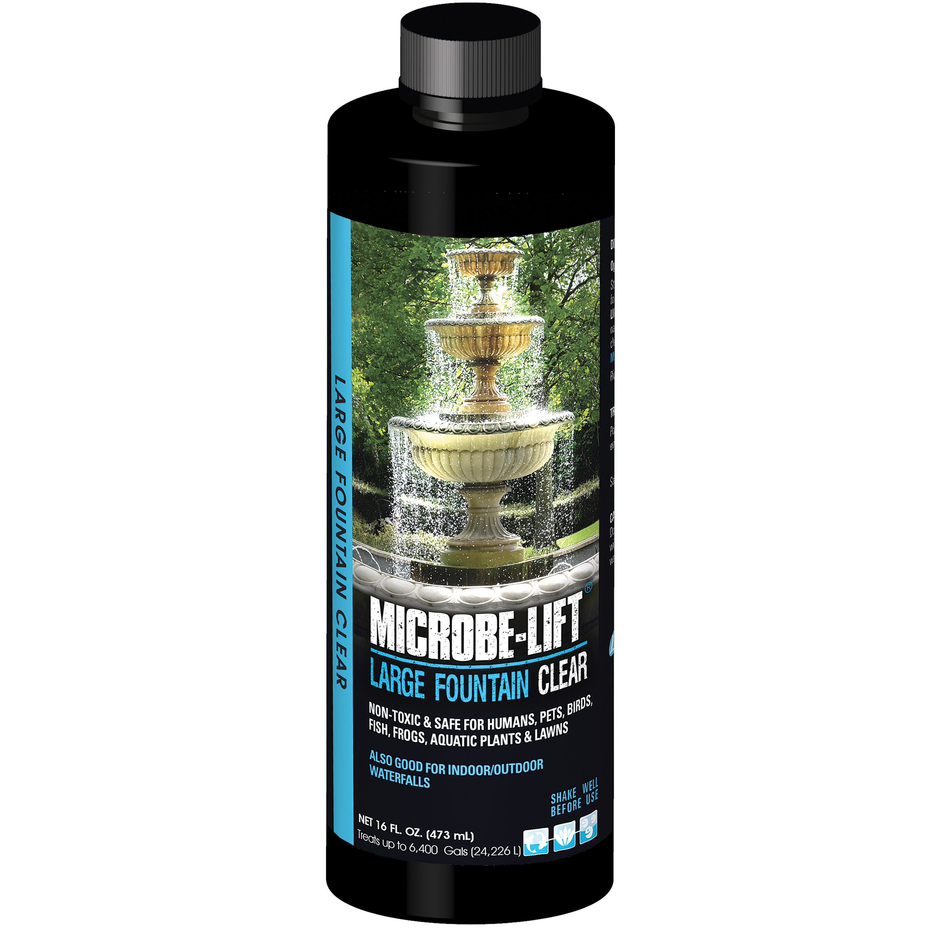 Eco Labs 16oz Microbe Lift Fountain Clear — priced per each; minimum 12; multiples of 12