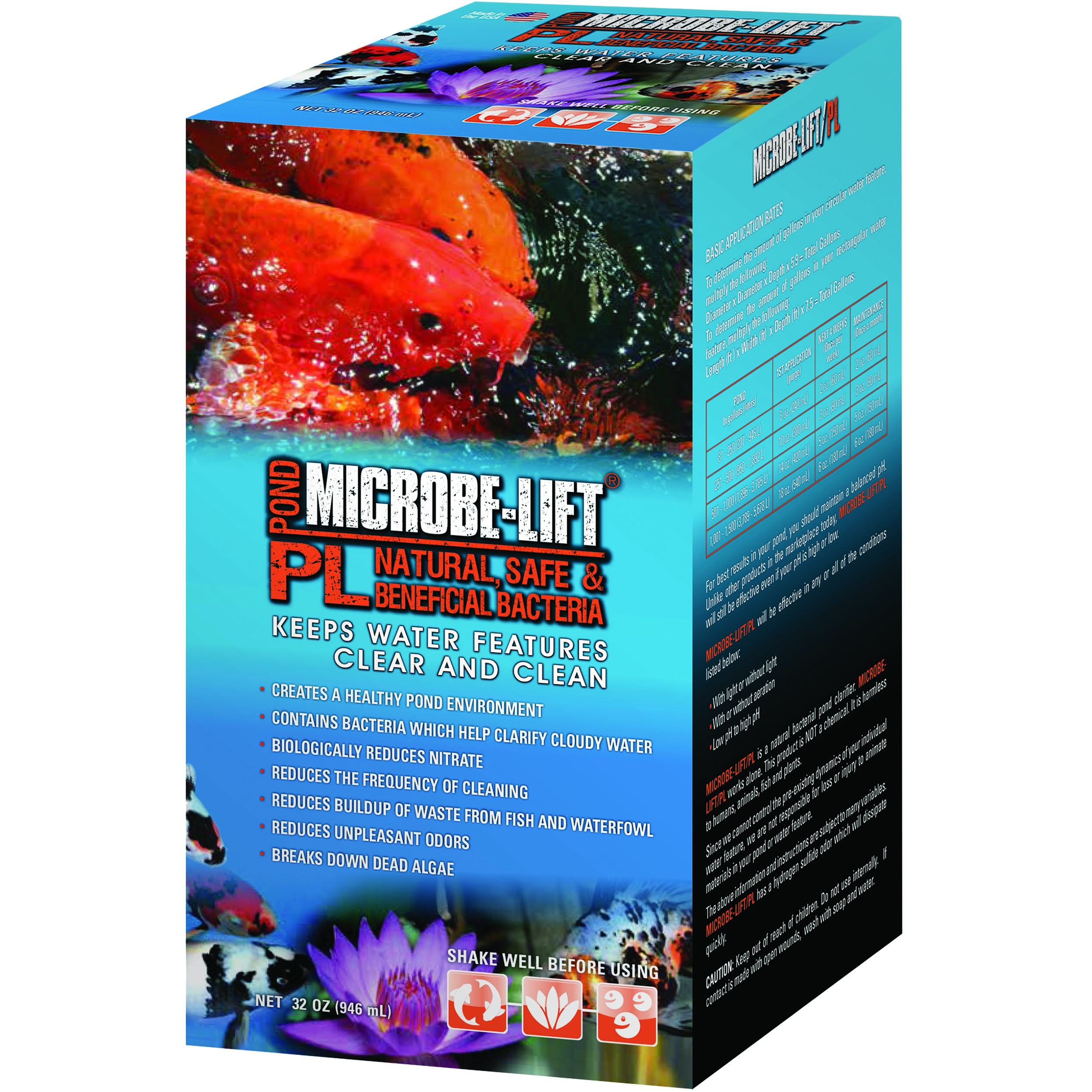 Eco Labs 32oz Microbe Lift PL Bacteria for Watergardens