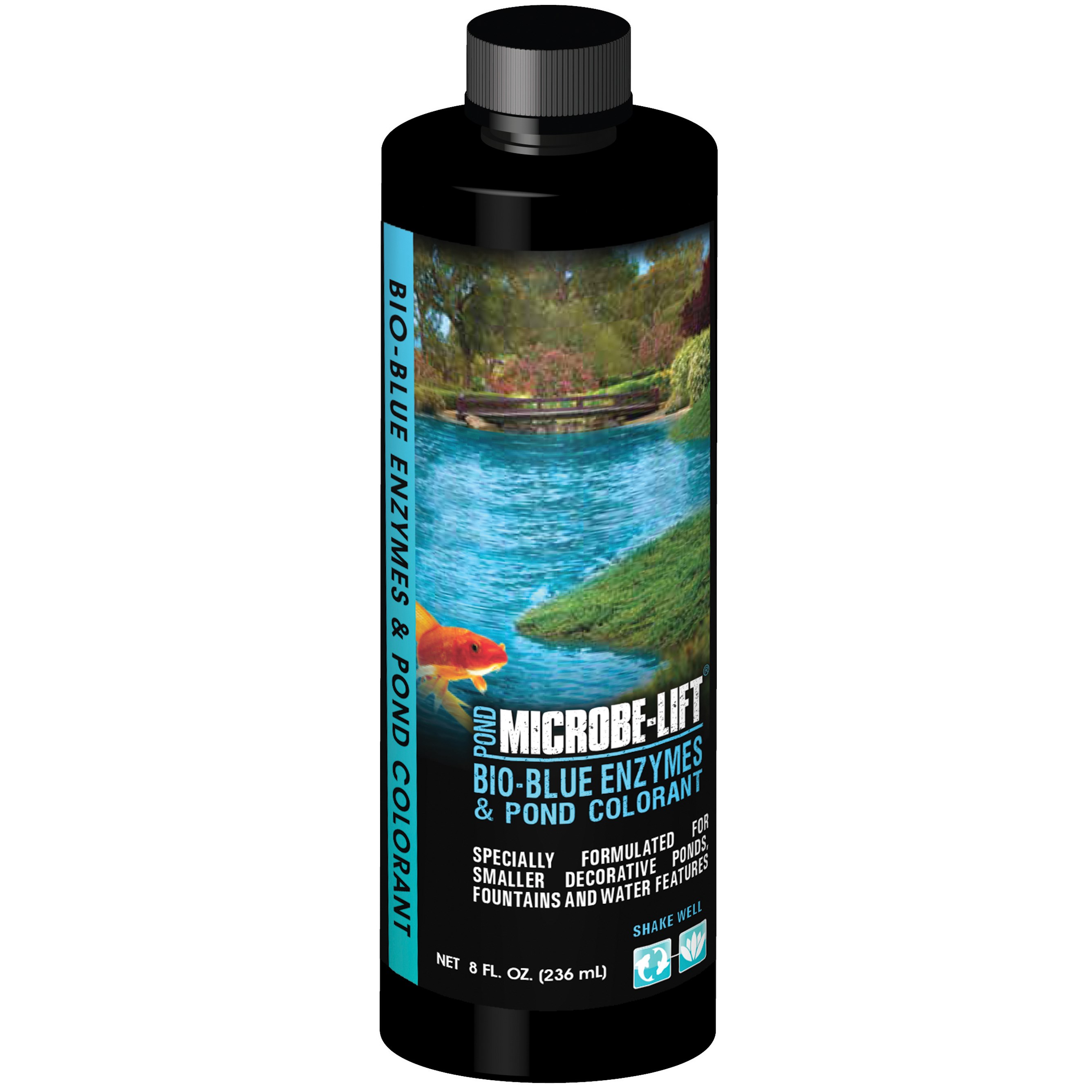 Eco Labs 8oz Bio Blue Pond Colorant — priced per each; minimum 12; multiples of 12