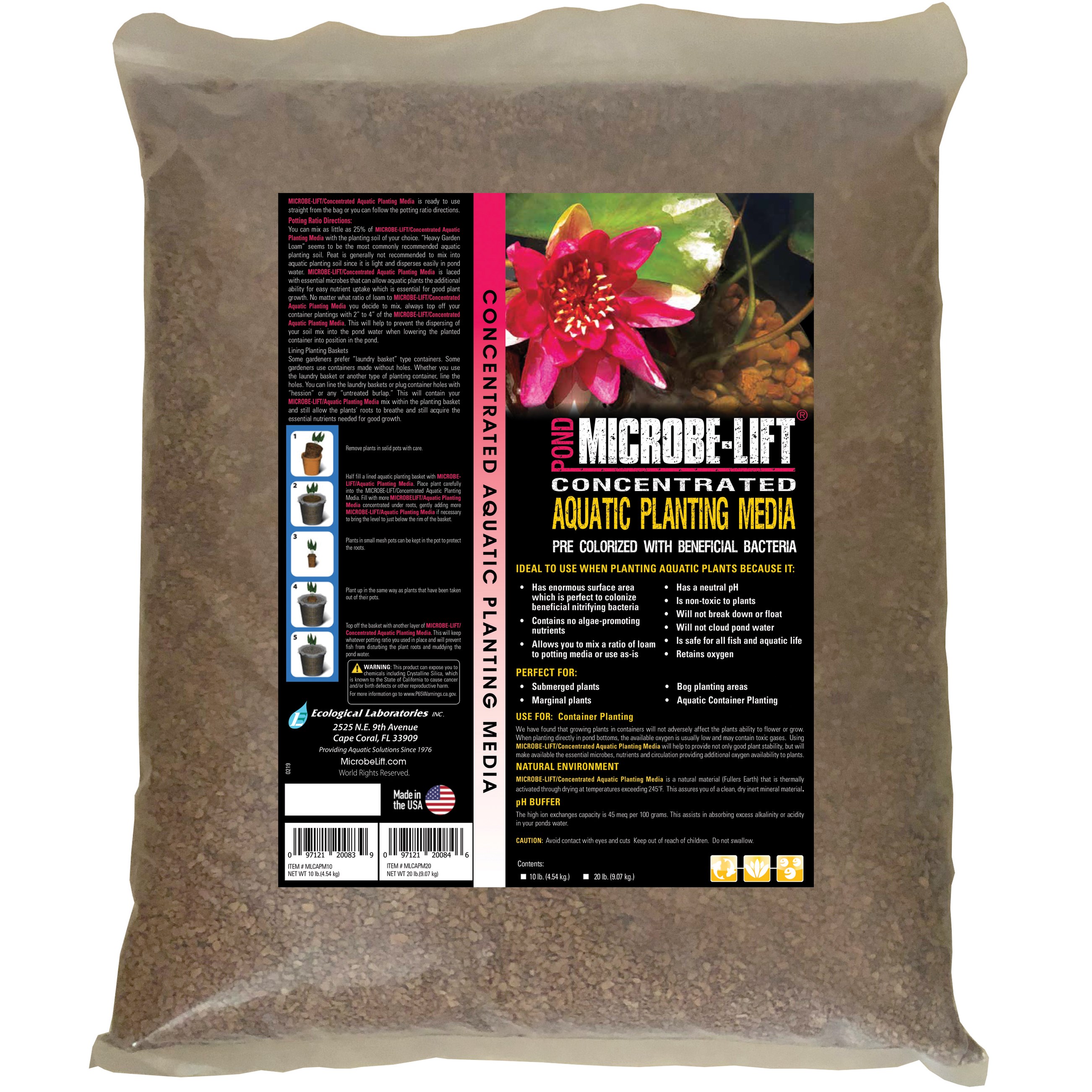 Eco Labs 20# Aquatic Planting Media Conc — priced per each; minimum 3; multiples of 3