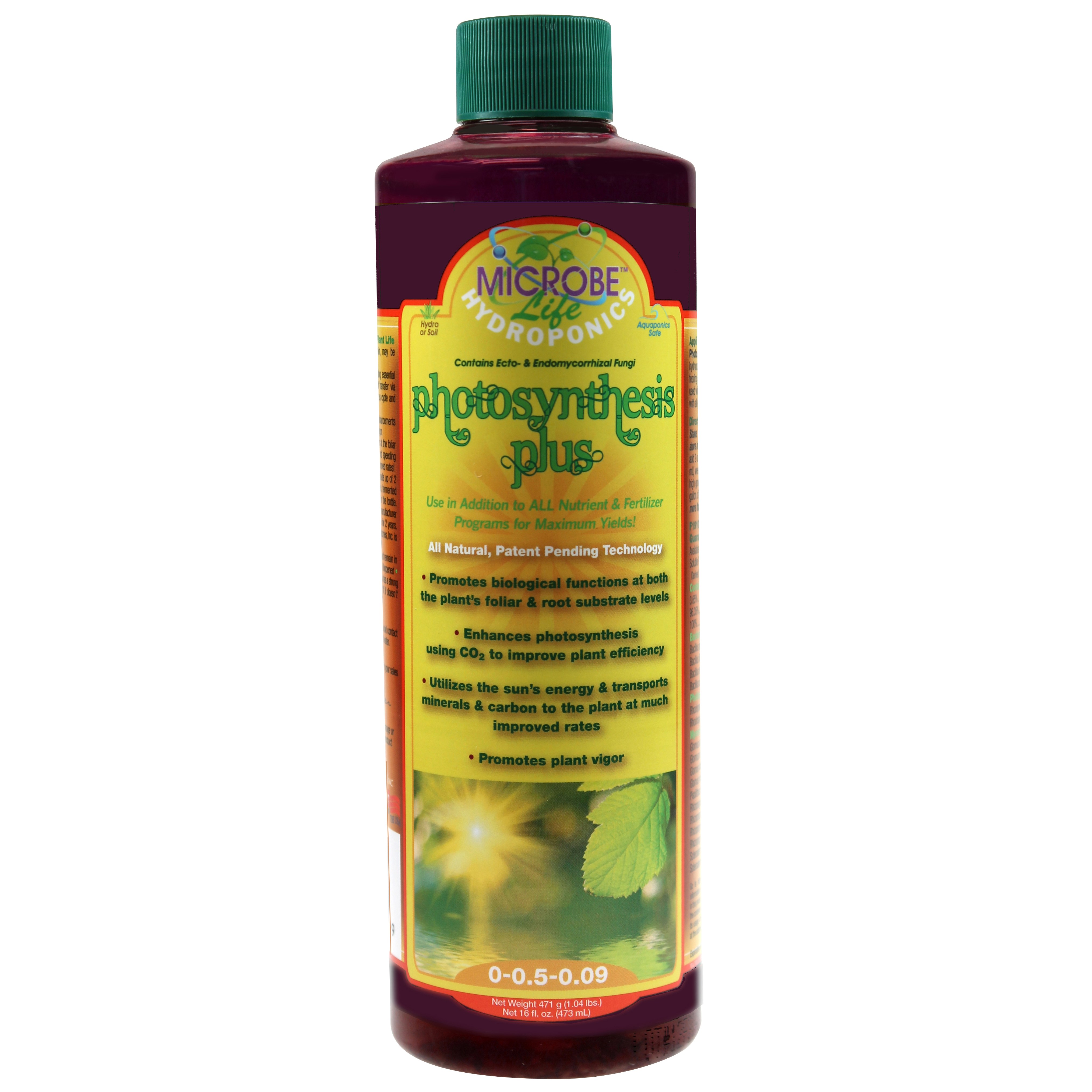 Eco Labs 16oz MICROBE Life Photosynthesis Plus — priced per each; minimum 12; multiples of 12