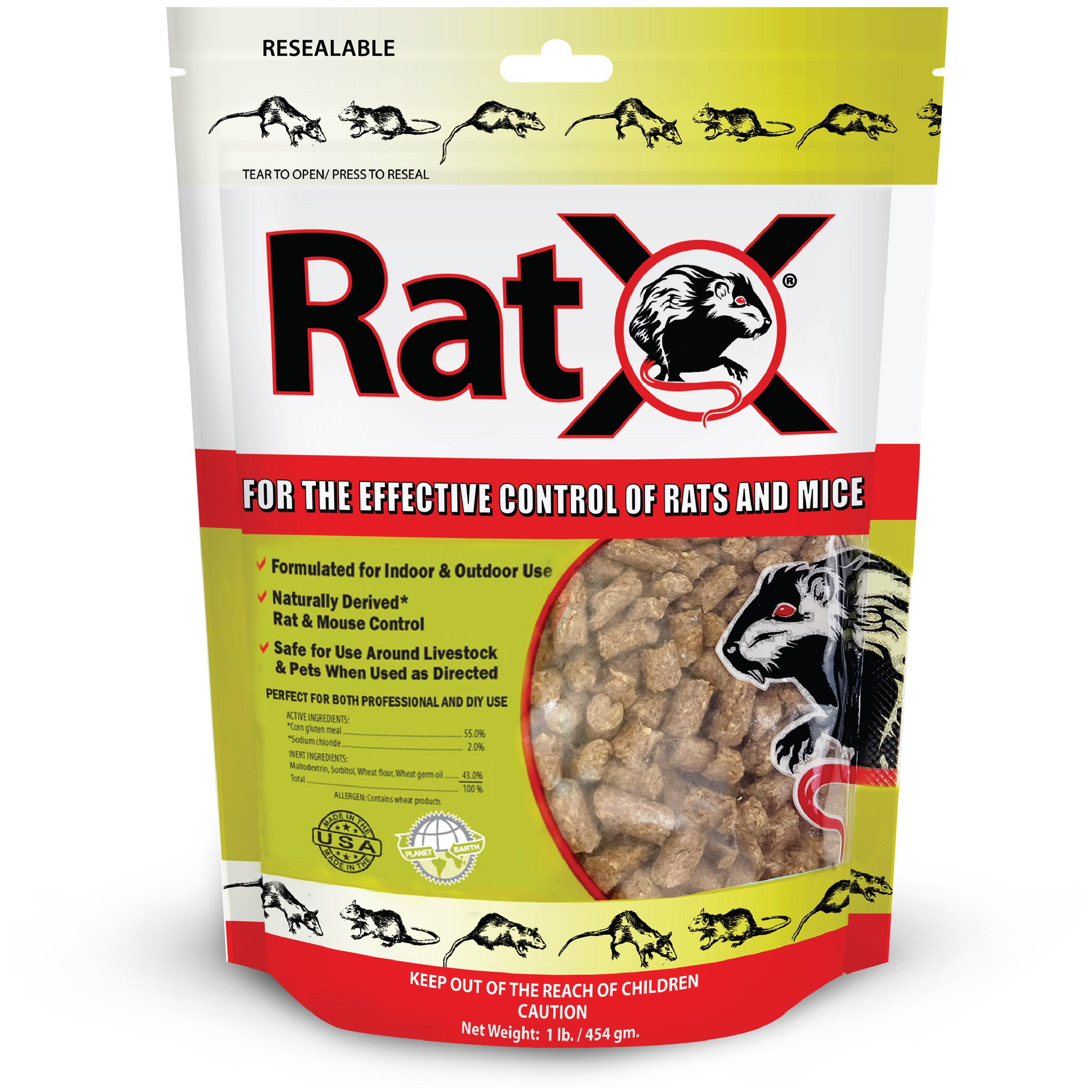 EcoClear 1lb RatX Bait Pellets — priced per each; minimum 12; multiples of 12