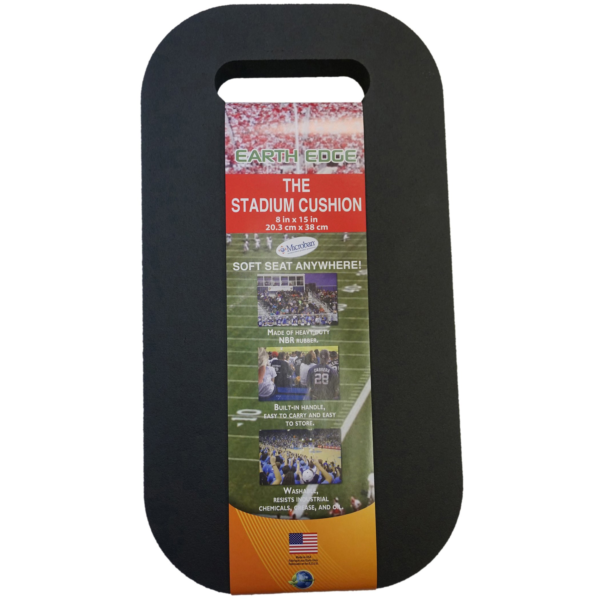 Earth Edge 10"x15"x1" Stadium Cushion — priced per each; minimum 12; multiples of 12