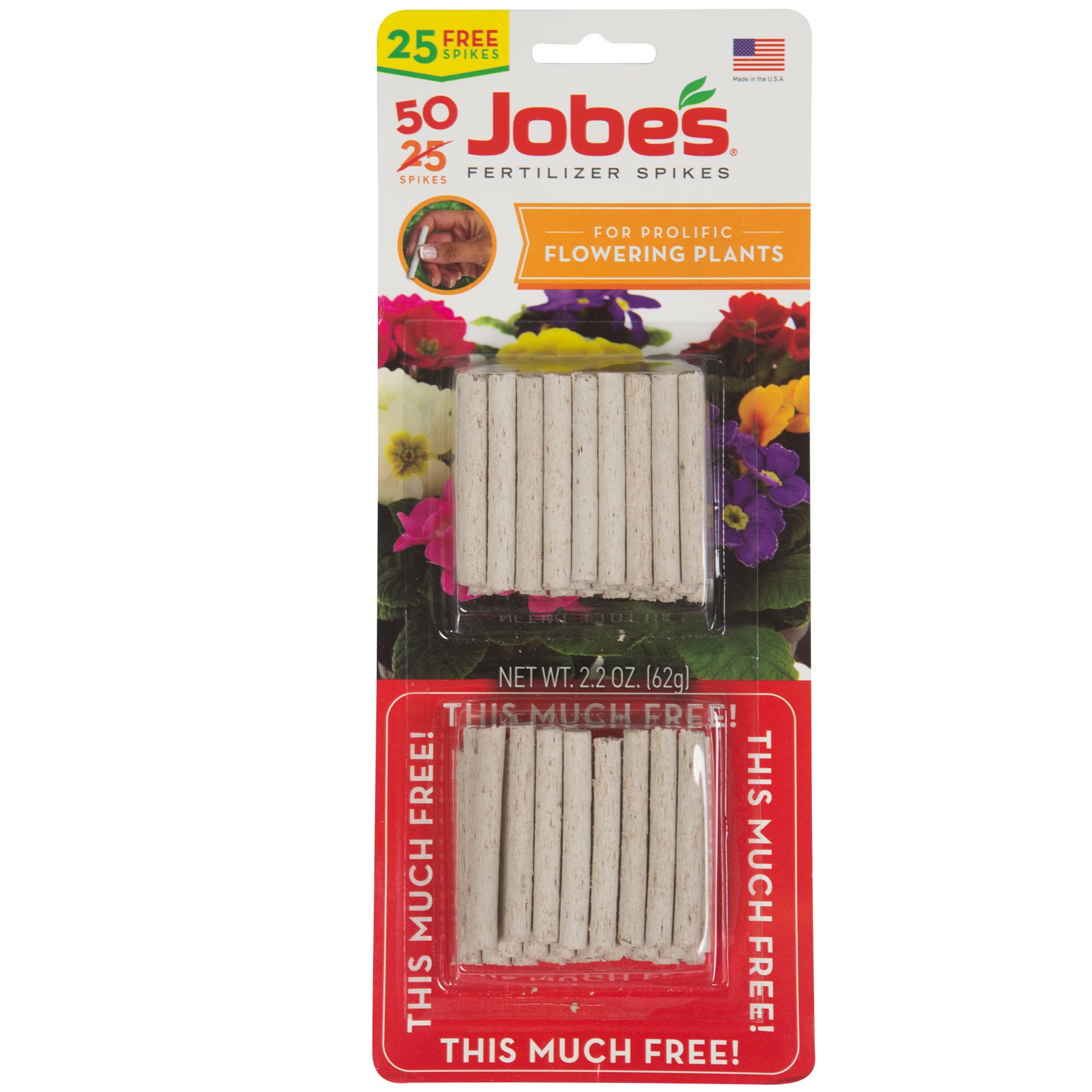 Jobes Flowering Plant Spikes 10-10-4 Twin Pack — Single Unit
