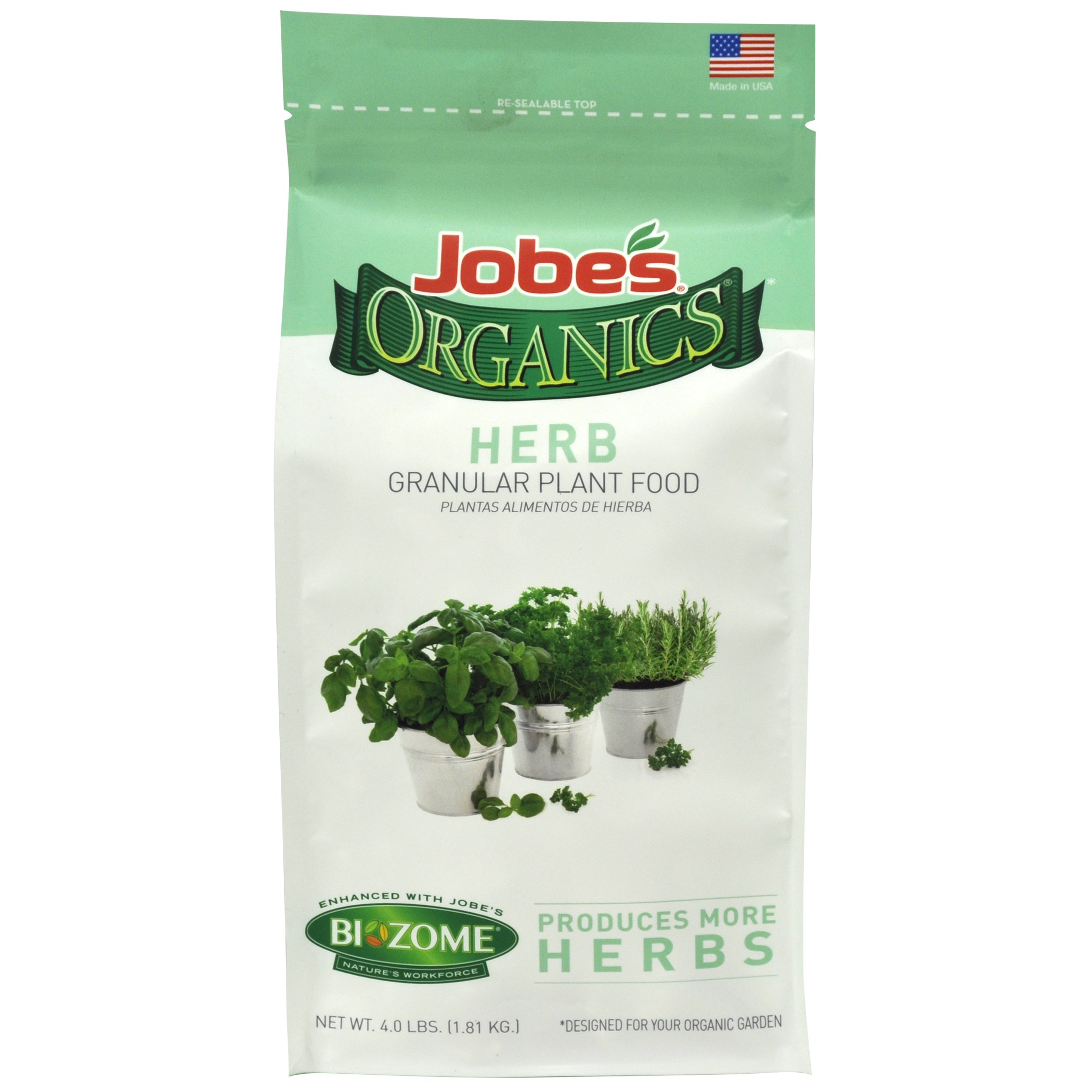Jobes 4# Organic Herb Fertilizer — priced per each; minimum 6; multiples of 6