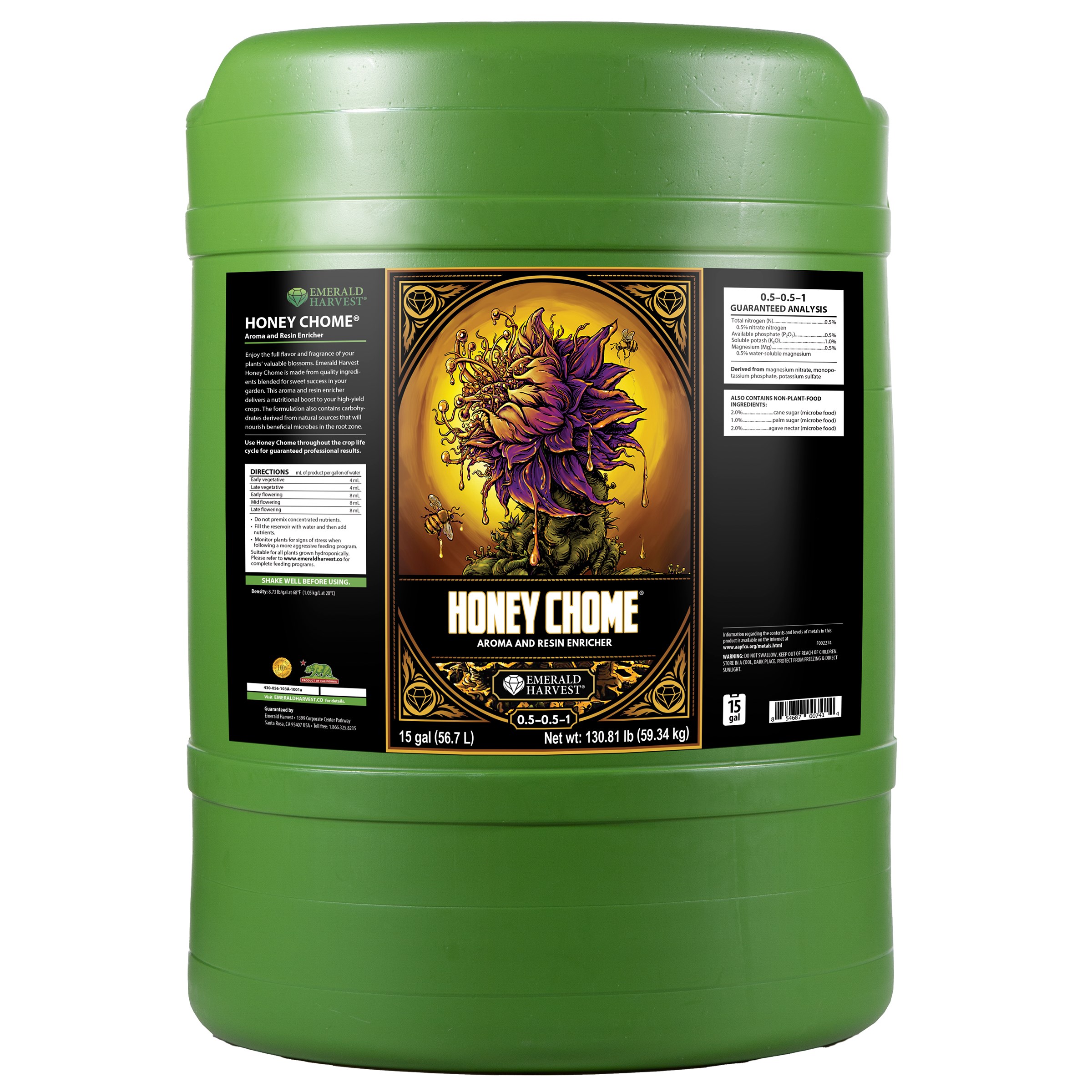 Emerald Harvest 15gal Honey Chome 0.5-0.5-1