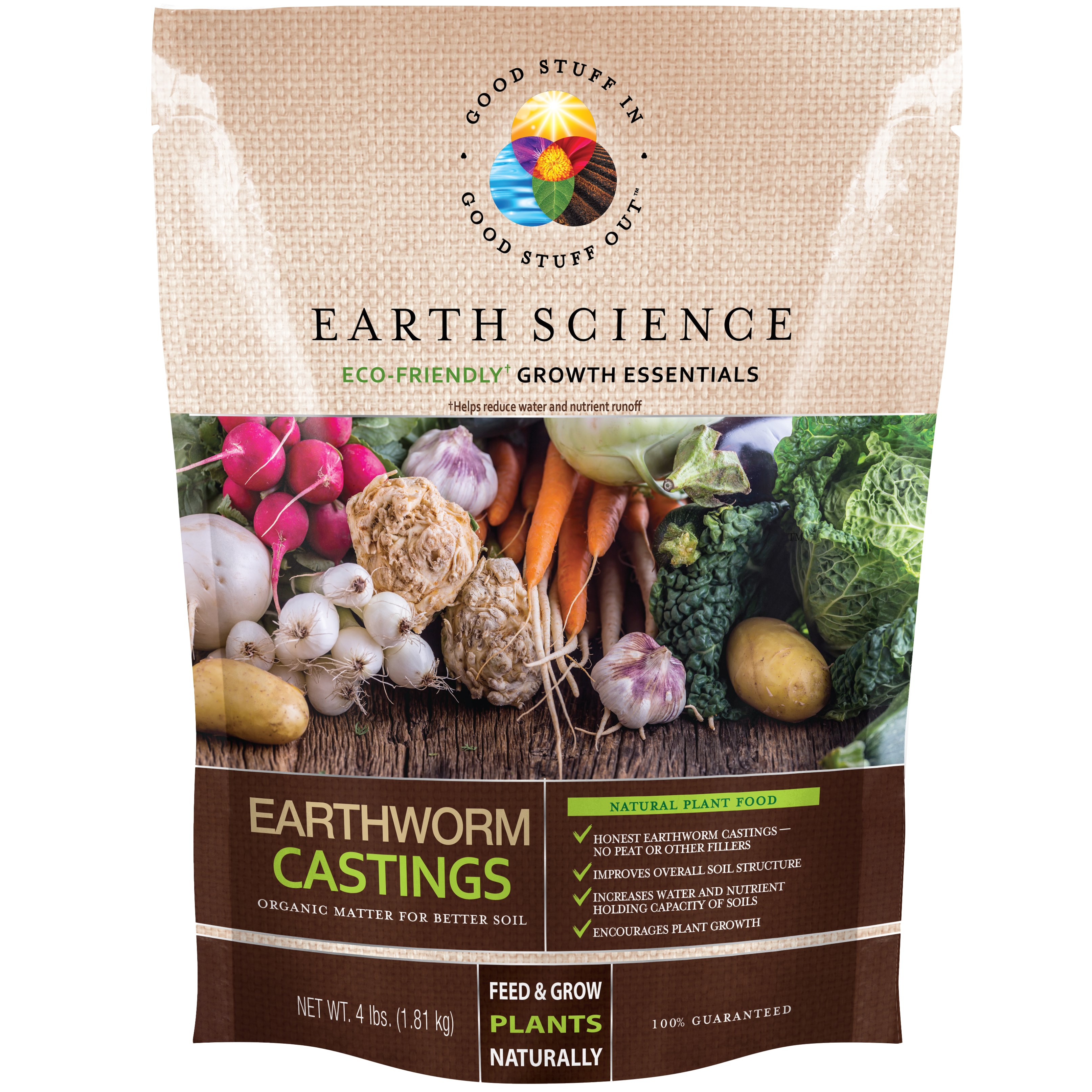 Earth Science 4# Earth Worm Castings — priced per each; minimum 6; multiples of 6