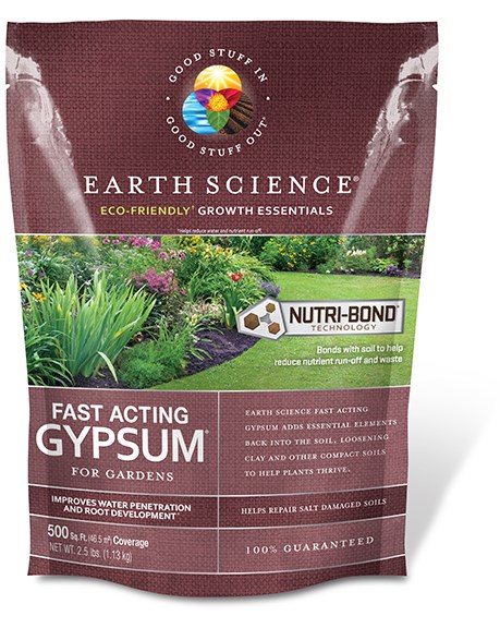 Earth Science 2.5# Fast Acting Gypsum 500sf — priced per each; minimum 6; multiples of 6