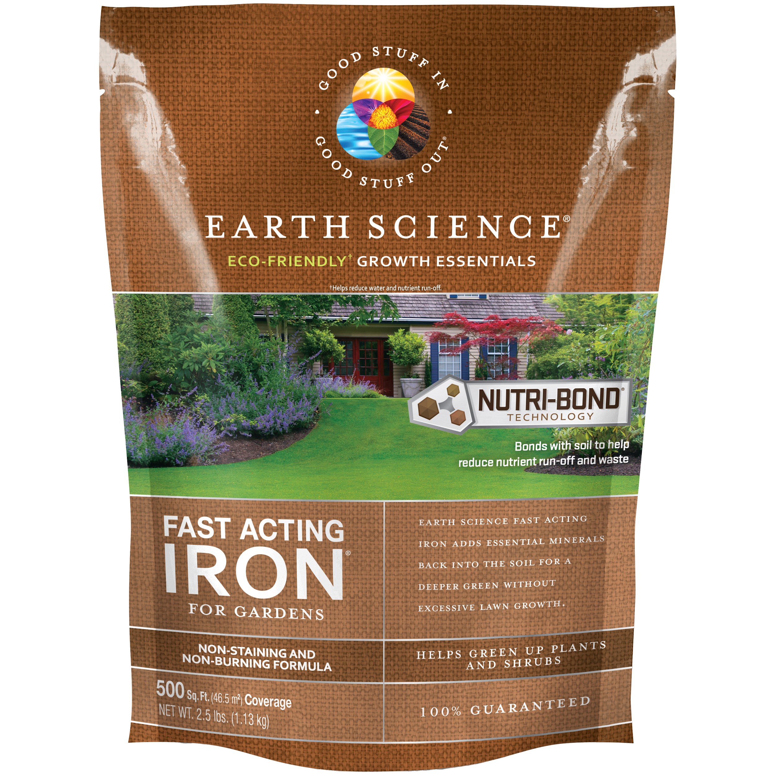 Earth Science 2.5# Fast Acting Iron 500sf — priced per each; minimum 6; multiples of 6