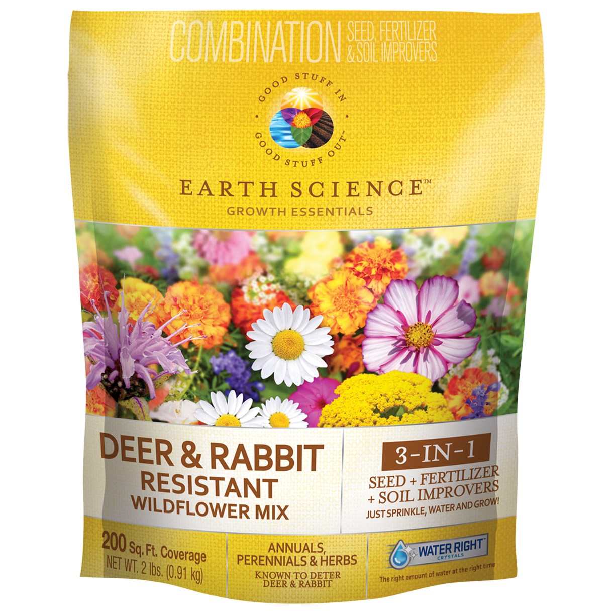 Earth Science 2# Wild Flower Deer & Rabbit Resistant Mix — priced per each; minimum 6; multiples of 6