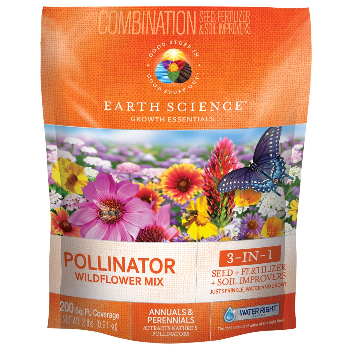 Earth Science 2# Wildflower Pollinator Mix — priced per each; minimum 6; multiples of 6
