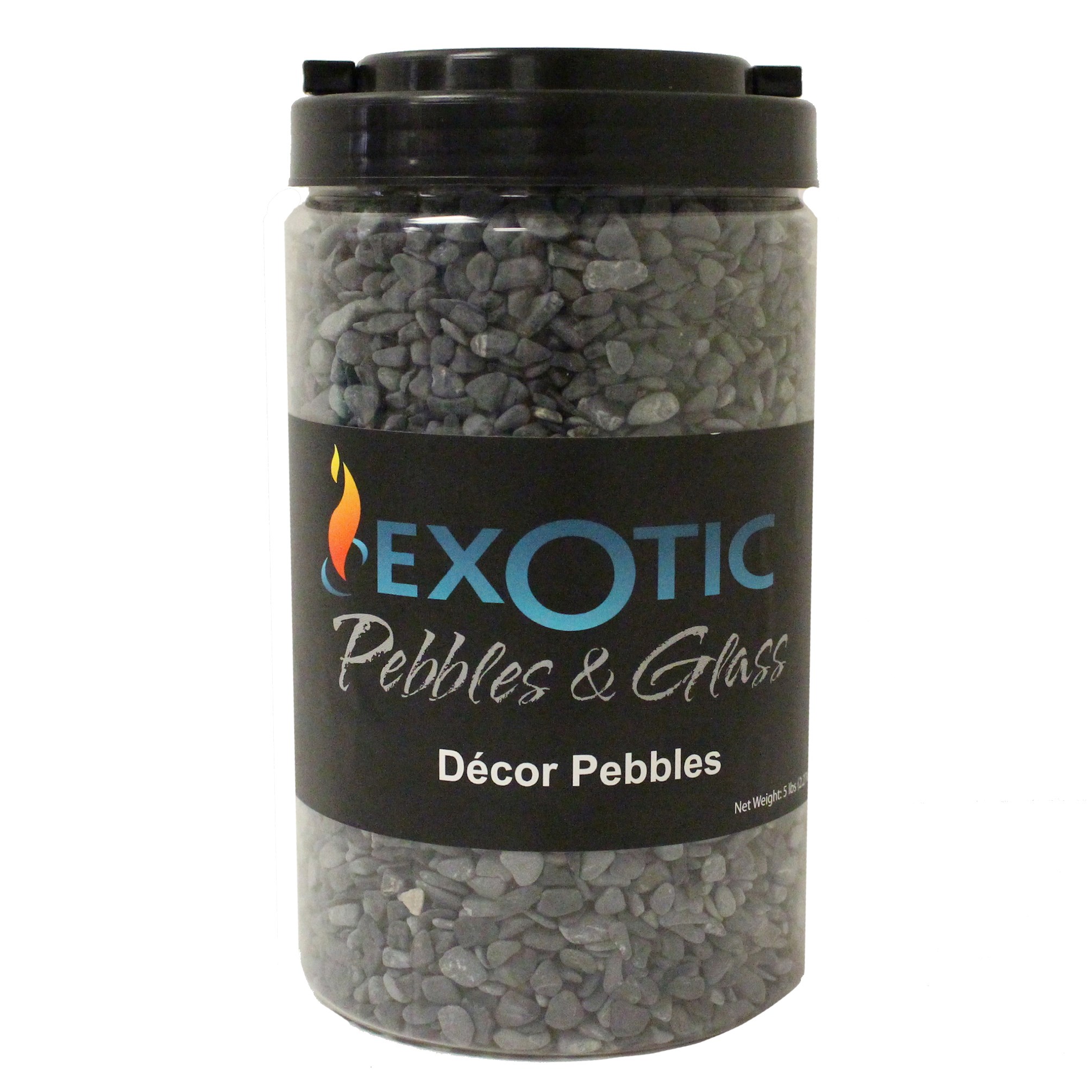 Exotic Pebbles 5# Jar Black Bean Size — priced per each; minimum 6; multiples of 6