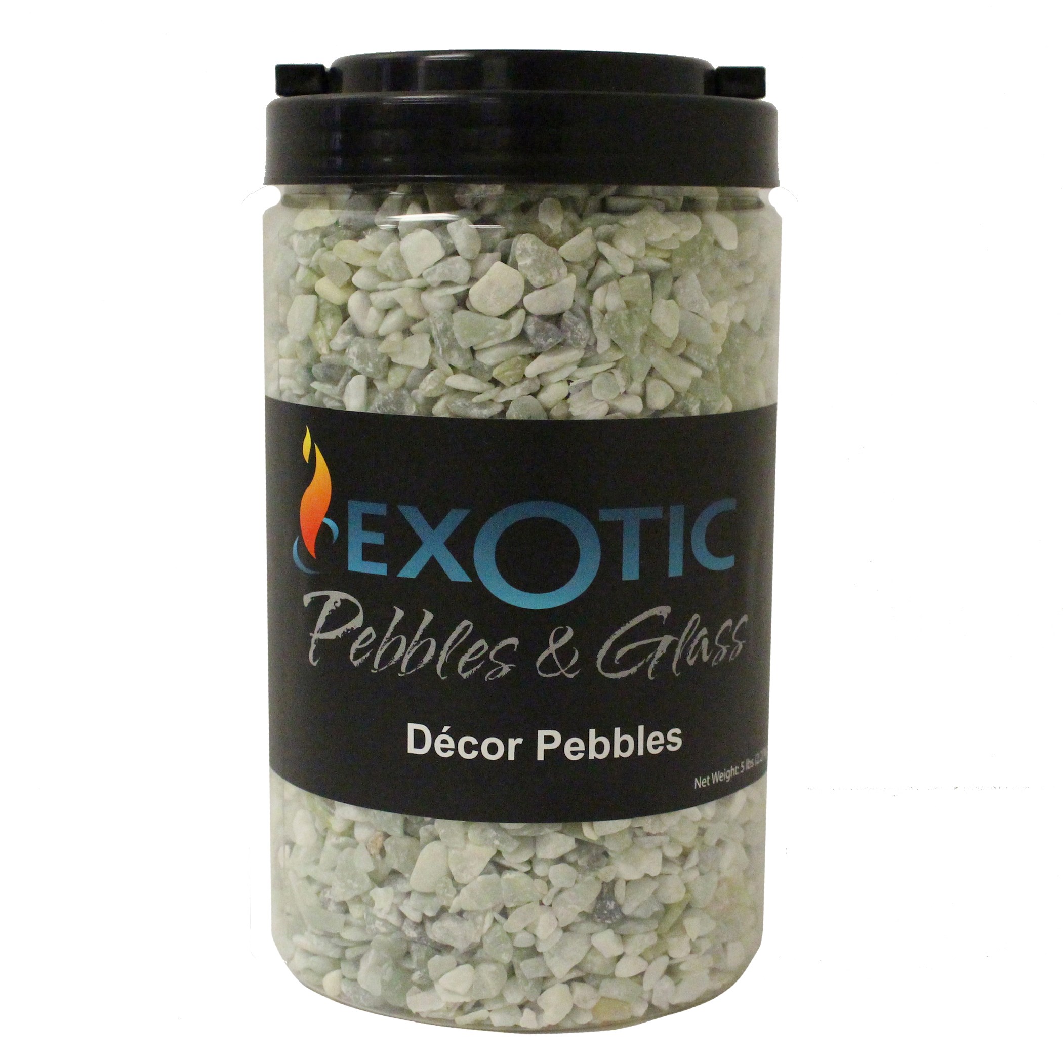 Exotic Pebbles 5# Jar Jade Bean Size — priced per each; minimum 6; multiples of 6
