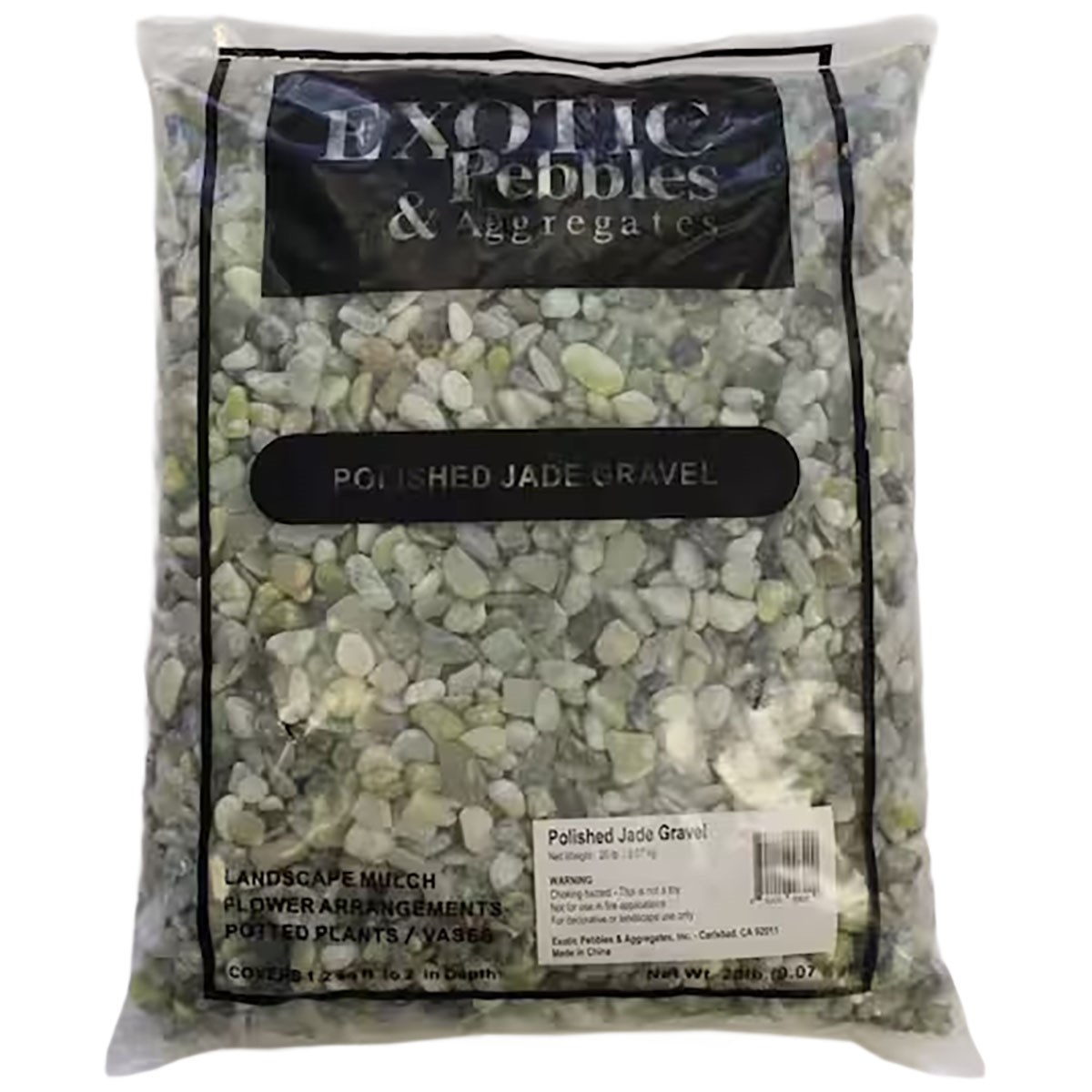 Exotic Pebbles 20# Polish Jade Gravel Size