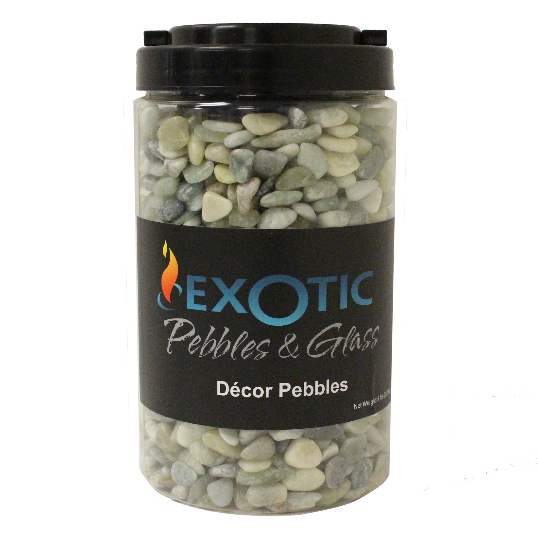 Exotic Pebbles 5# Jar Polish Jade Gravel Size — priced per each; minimum 6; multiples of 6