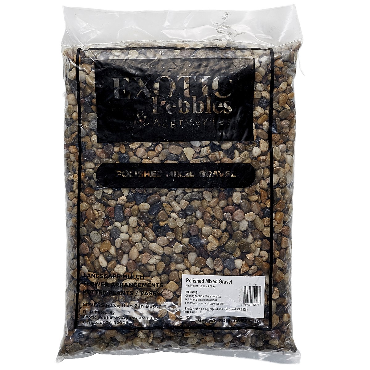 Exotic Pebbles 20# Pol Mixed Grave 3/8"