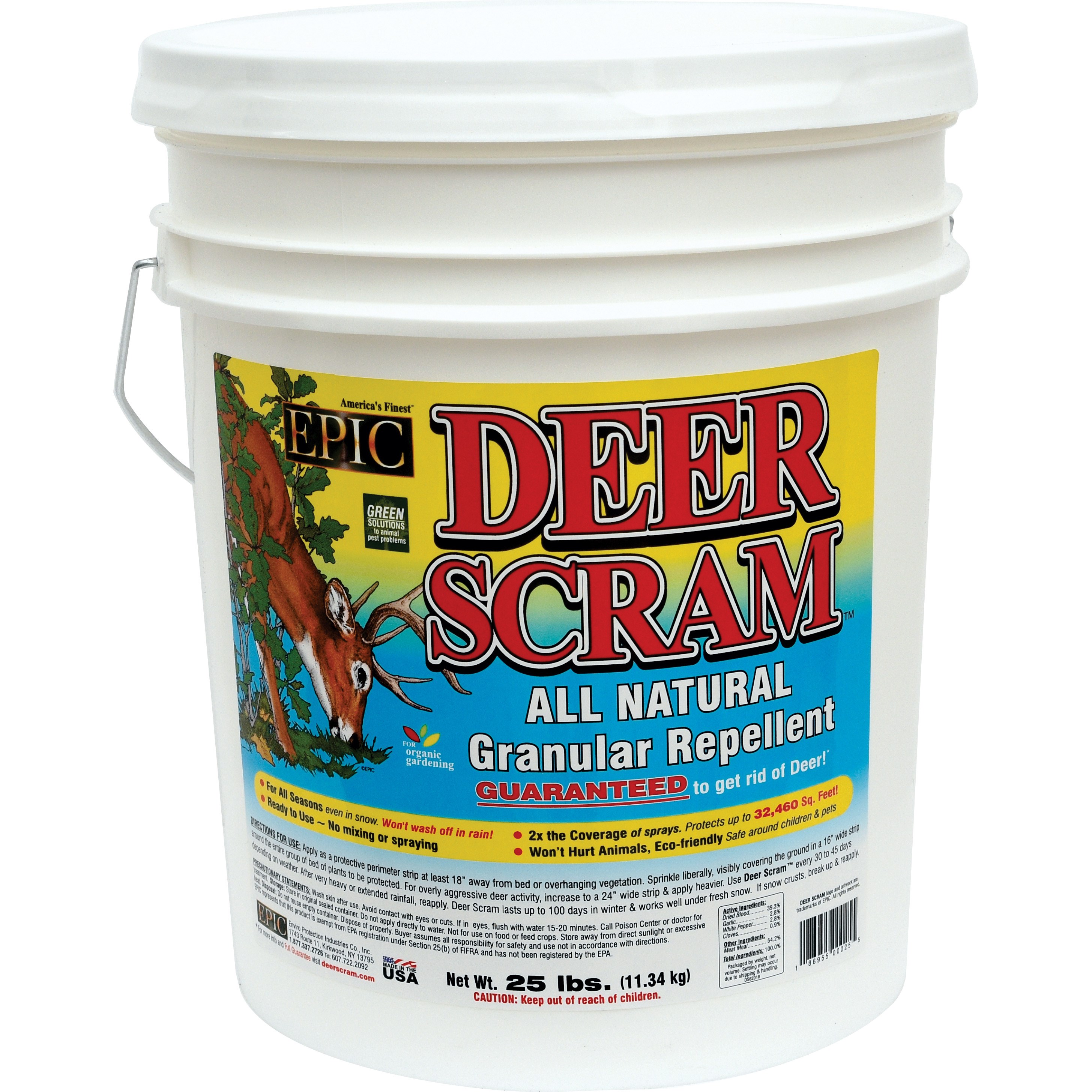 EPIC 25# Deer Scram Repellent Granules Pail
