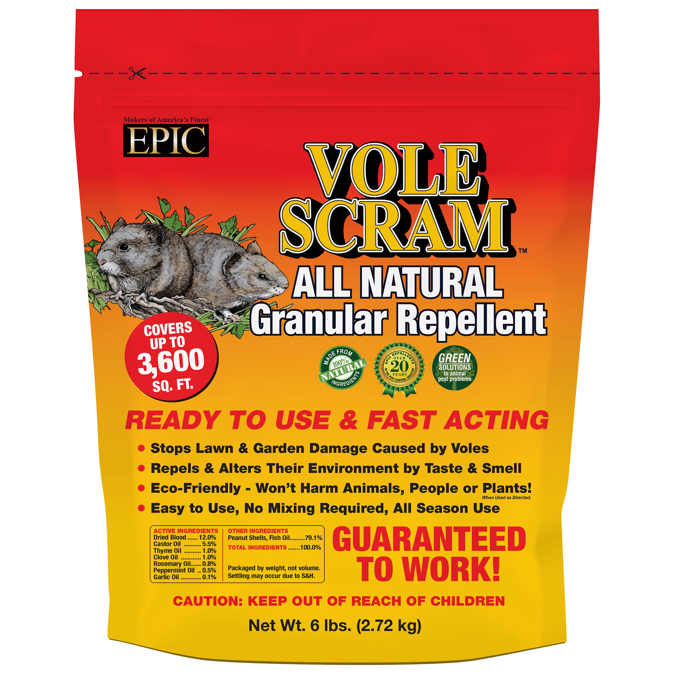 Epic 6# Vole Scram Bag — priced per each; minimum 6; multiples of 6