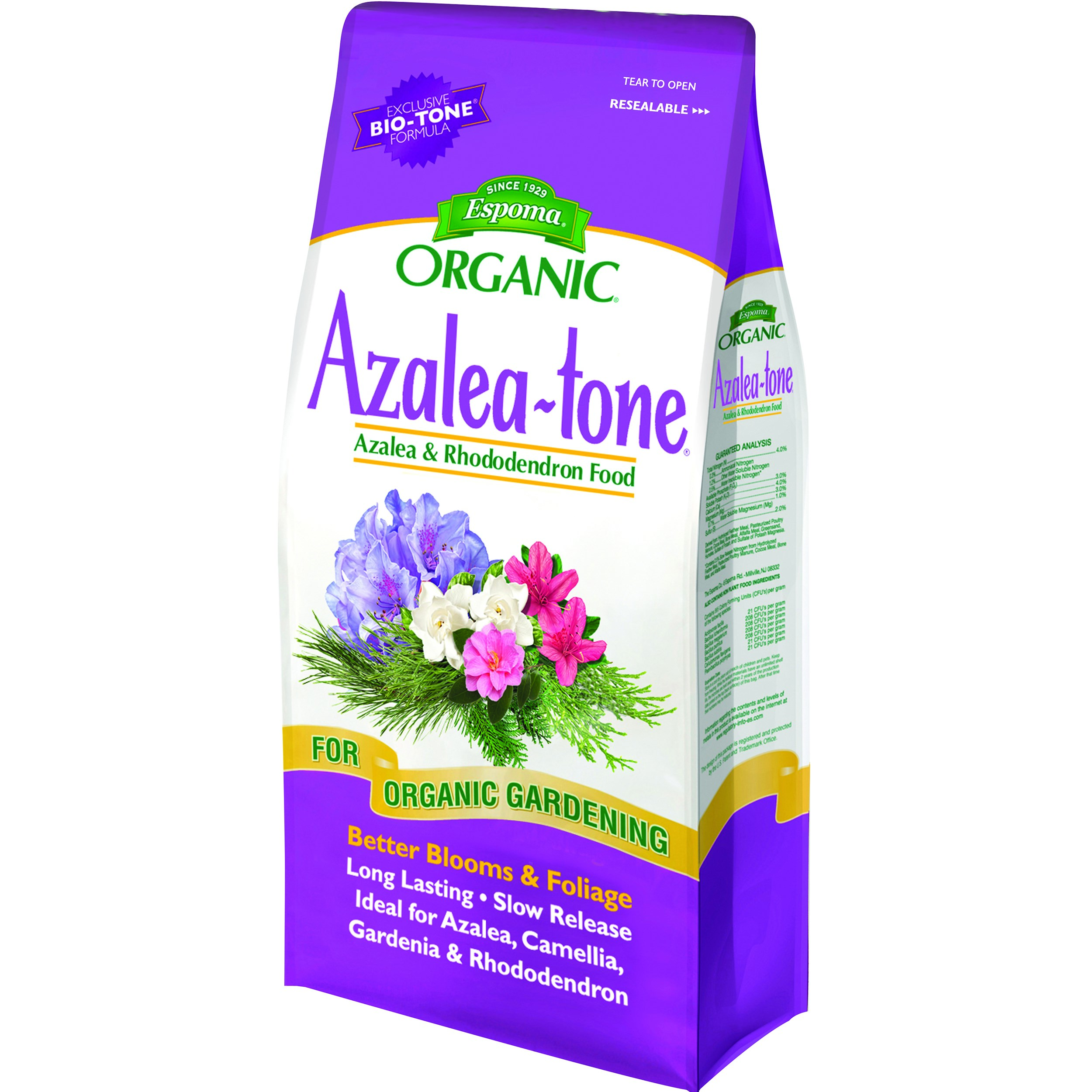 Espoma 4# Azalea Tone — priced per each; minimum 12; multiples of 12