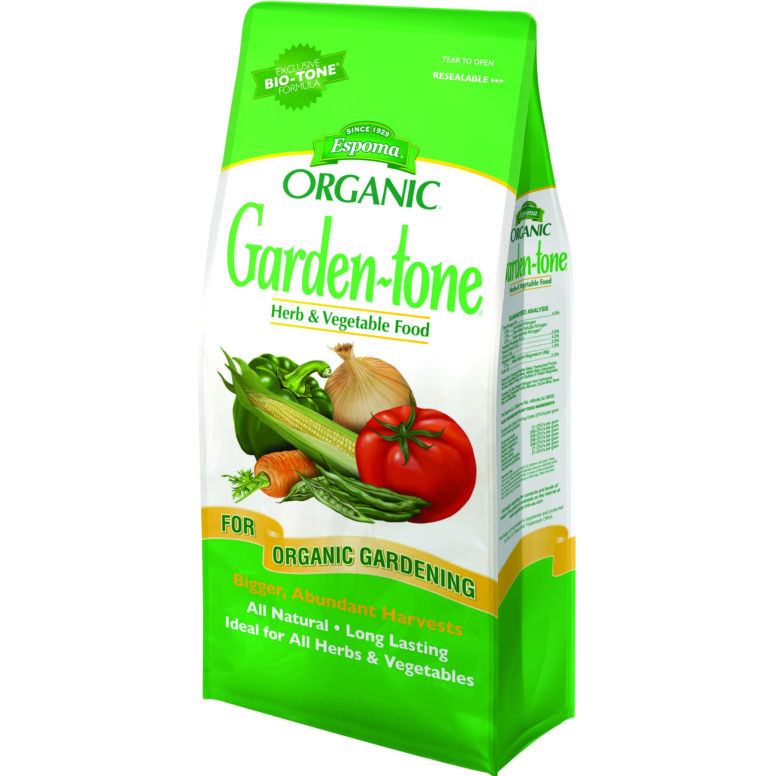 Espoma 4# Garden Tone — priced per each; minimum 12; multiples of 12
