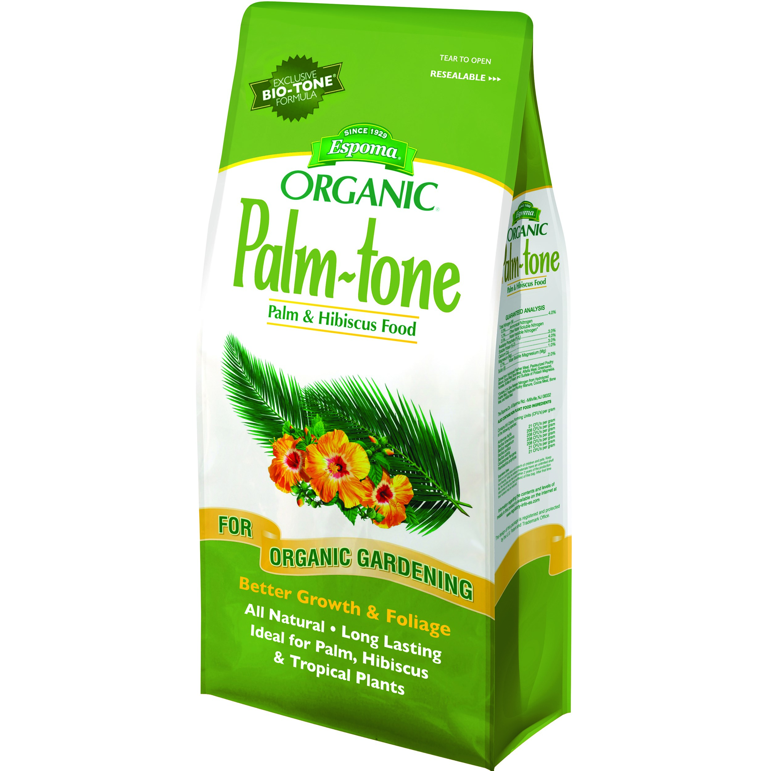 Espoma 4# Palm Tone — priced per each; minimum 12; multiples of 12