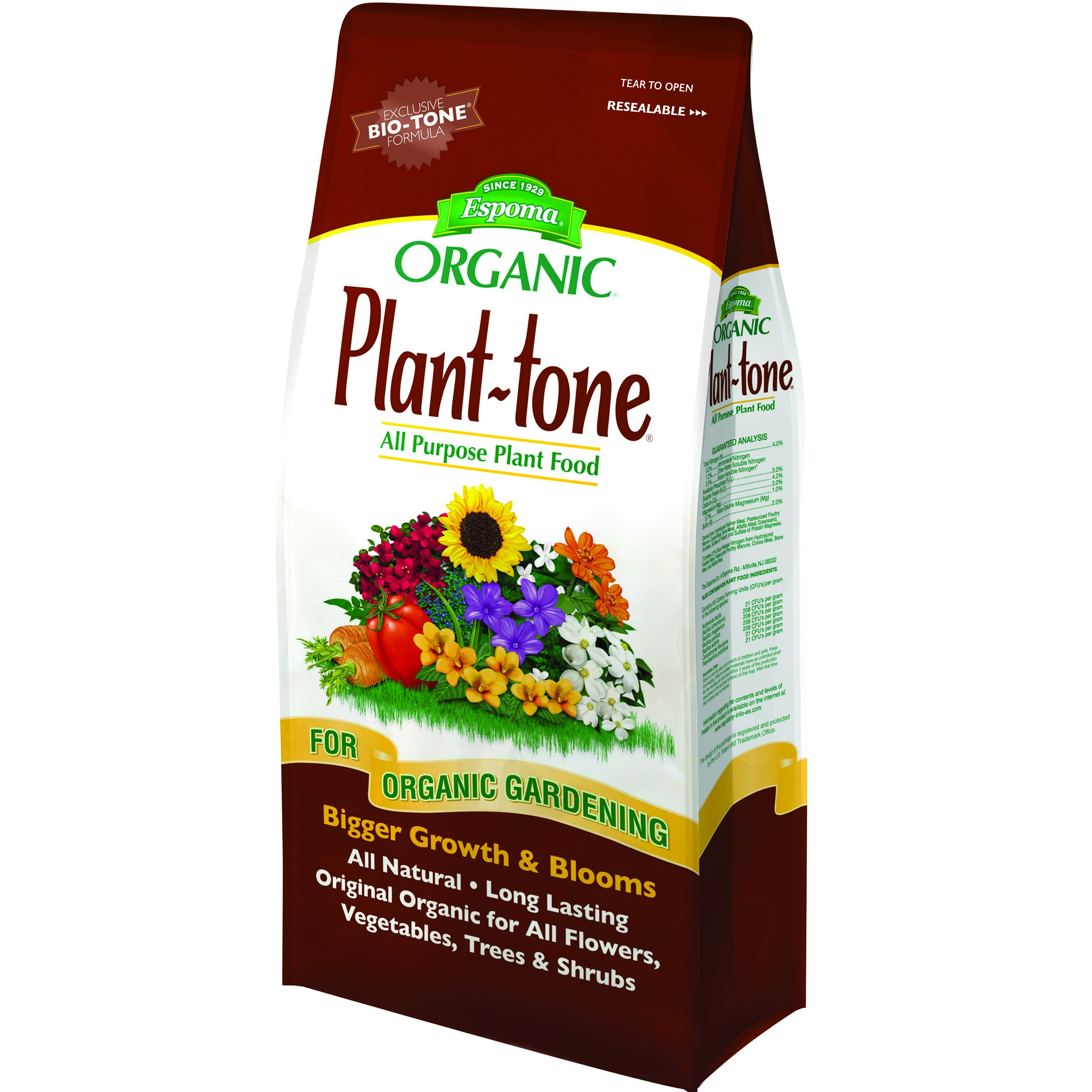 Espoma 8# Plant Tone — priced per each; minimum 6; multiples of 6