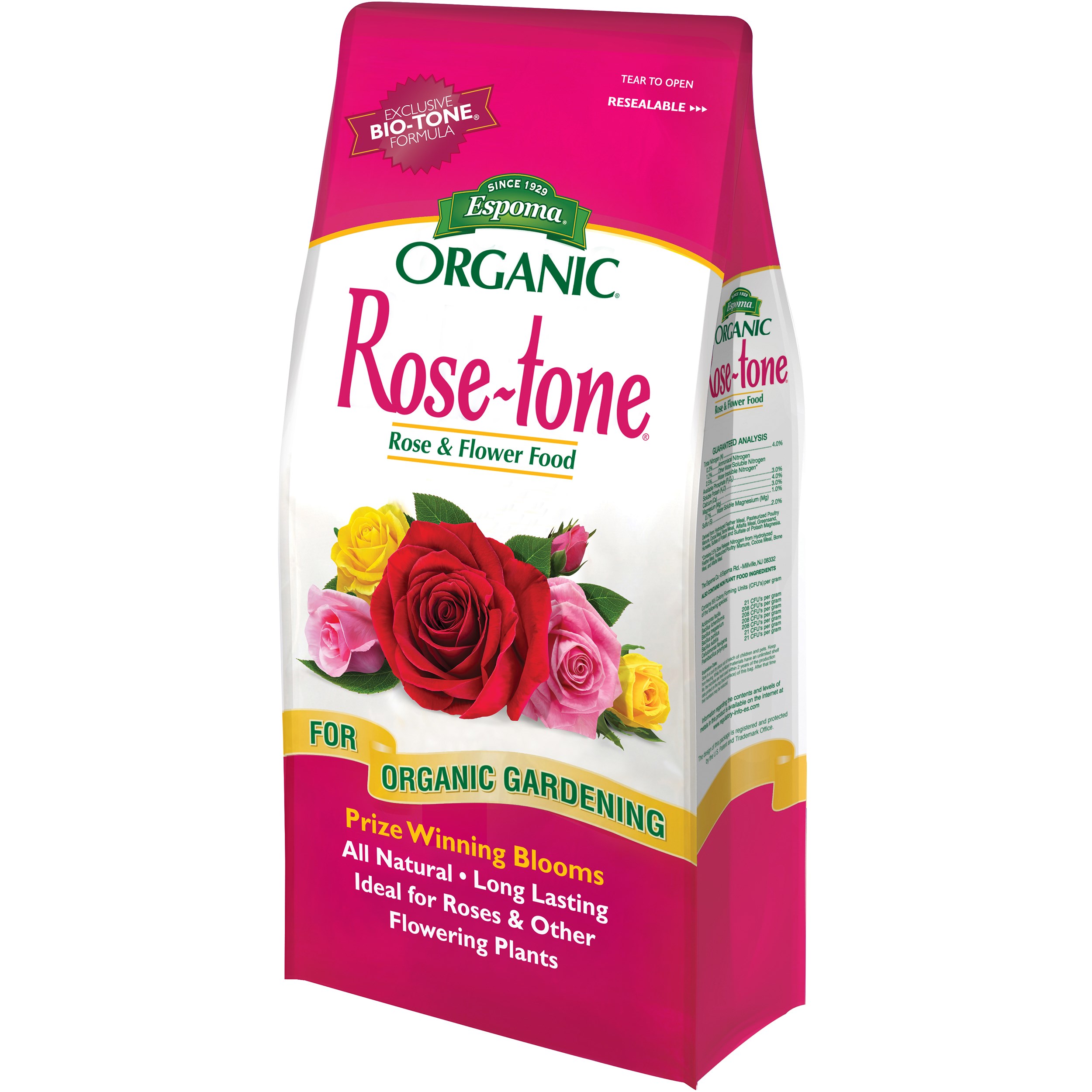 Espoma 4# Rose Tone — priced per each; minimum 12; multiples of 12
