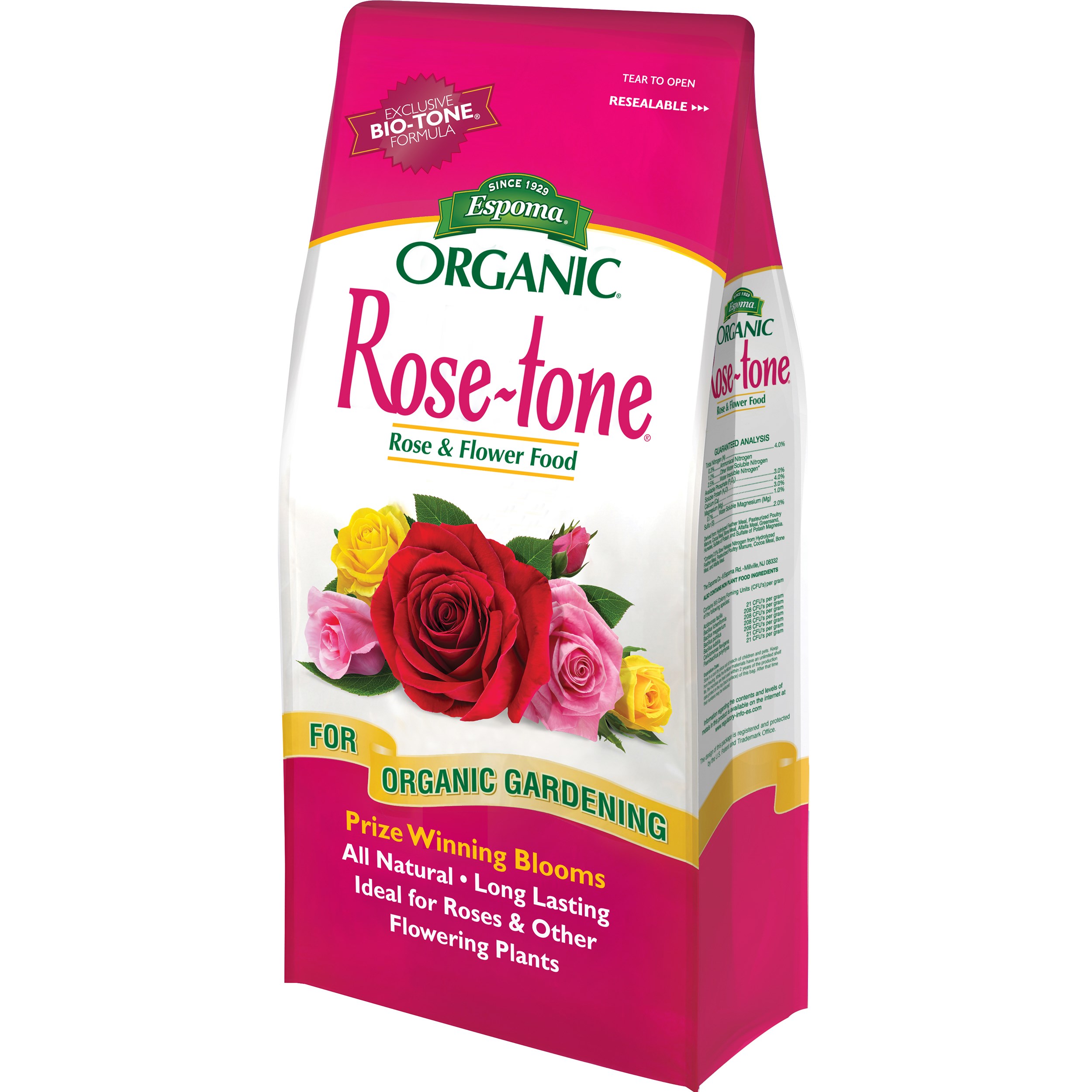 Espoma 8# Rose Tone — priced per each; minimum 6; multiples of 6