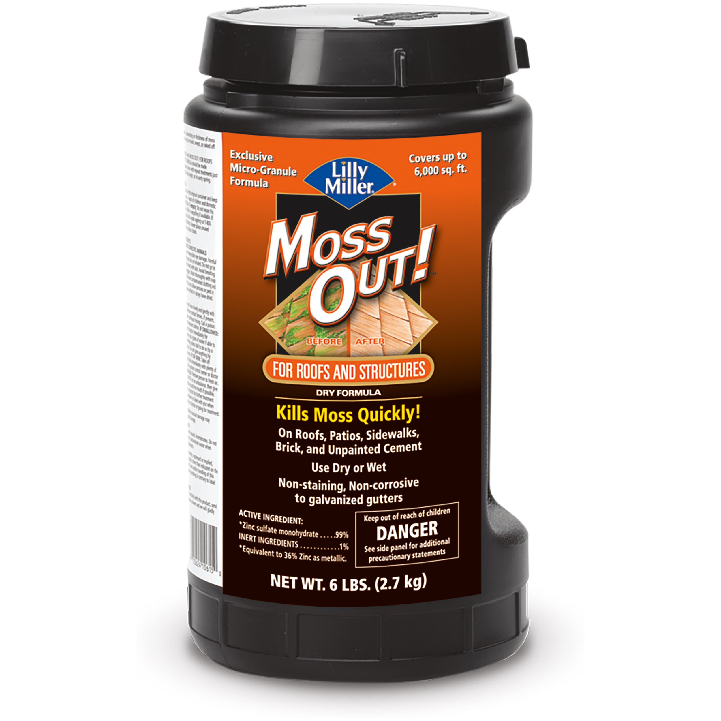 Lilly Miller 6# Moss Out For Roofs Dry Formula — priced per each; minimum 8; multiples of 8